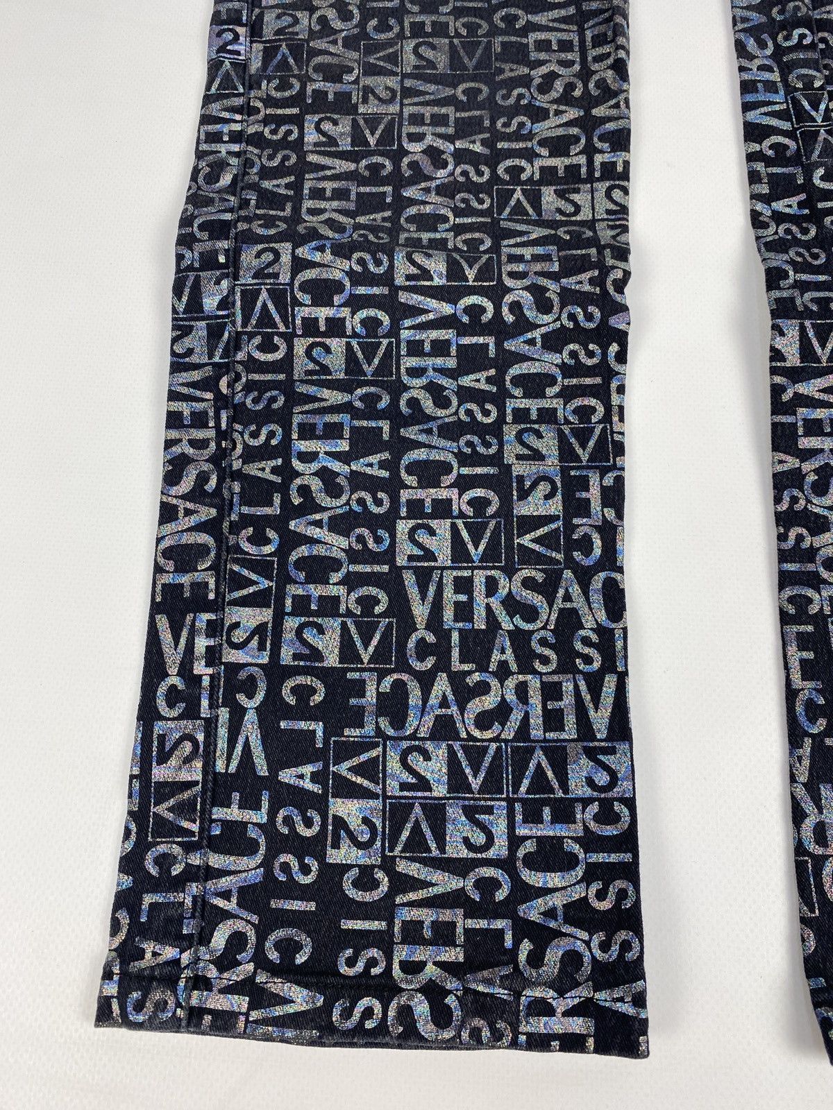 Versace Versace Monogram Printed Avant Garde Japanese Jeans Size 22" - 3 Thumbnail