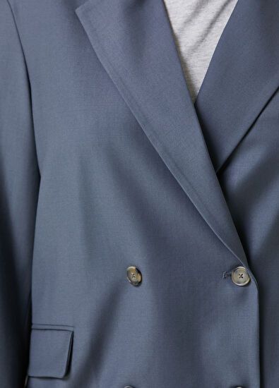 Loulou de Saison o1s22i1n1024 Donau Double-Breasted Blazer in Grey Size M / US 6-8 / IT 42-44 - 4 Thumbnail