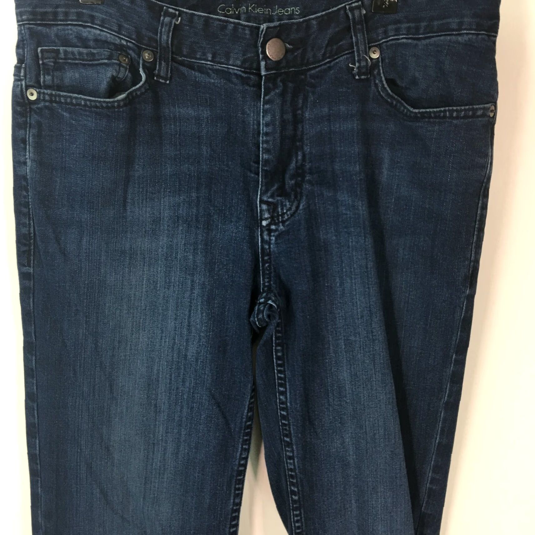Calvin Klein Calvin Klein Mens Blue Denim Jeans 32X32 Straight Fit Low Rise Casual Size US 32 / EU 48 - 3 Thumbnail