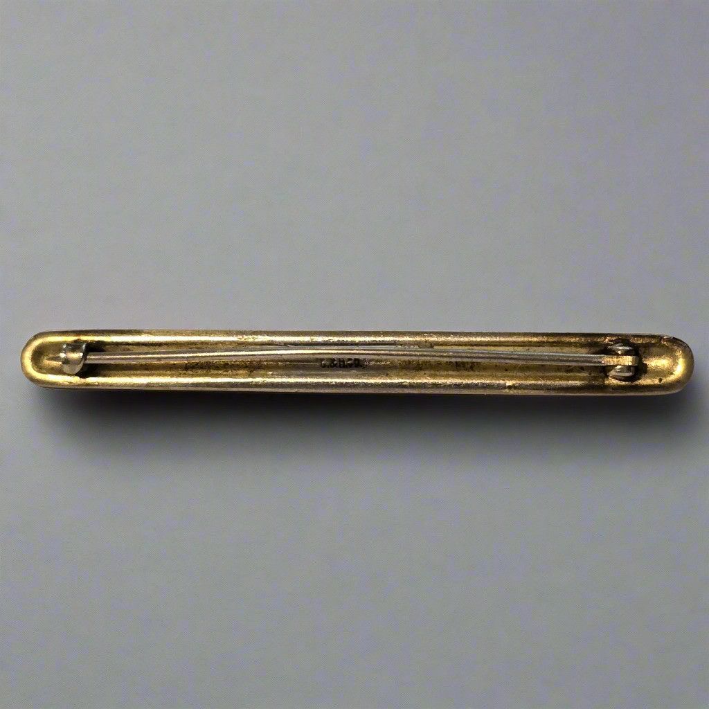 Other Vintage C. & H. Co. Black Enamel Seed Pearl Bar Brooch Size ONE SIZE - 2 Thumbnail