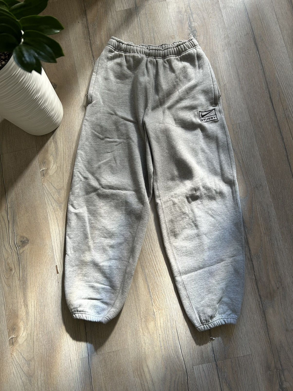 image of Crazy Stussy X Nike Pantssss Baggy Sweatpants in Grey, Men's (Size 30)