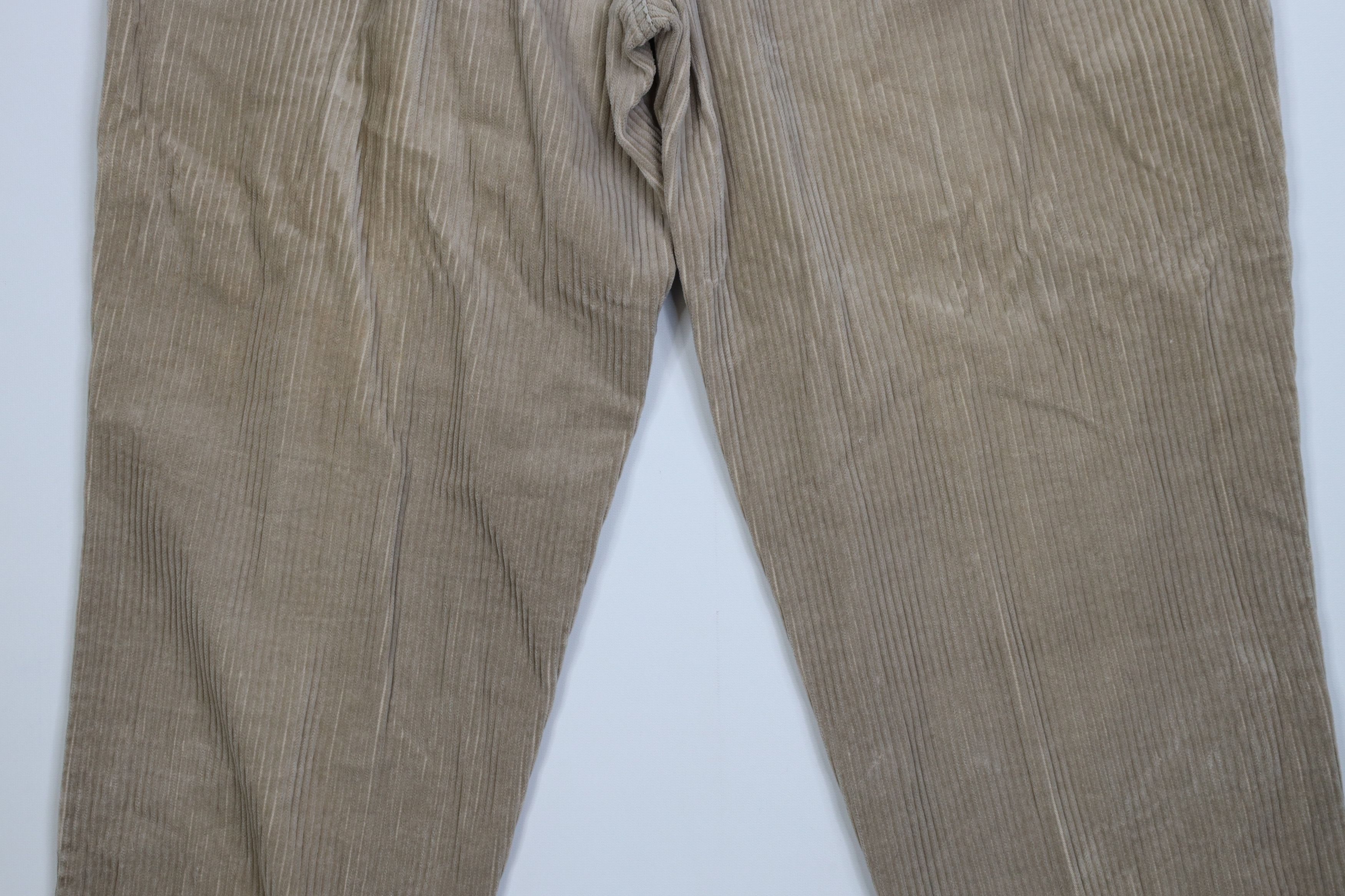 Vintage Vintage 90s Streetwear Relaxed Fit Corduroy Pants Khaki Size US 36 / EU 52 - 10 Thumbnail