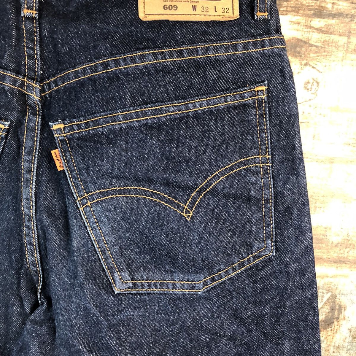 Levi's DL Levis 609 orange tag Dark Blue Denim Pants #A2580 Size US 32 / EU 48 - 17 Thumbnail