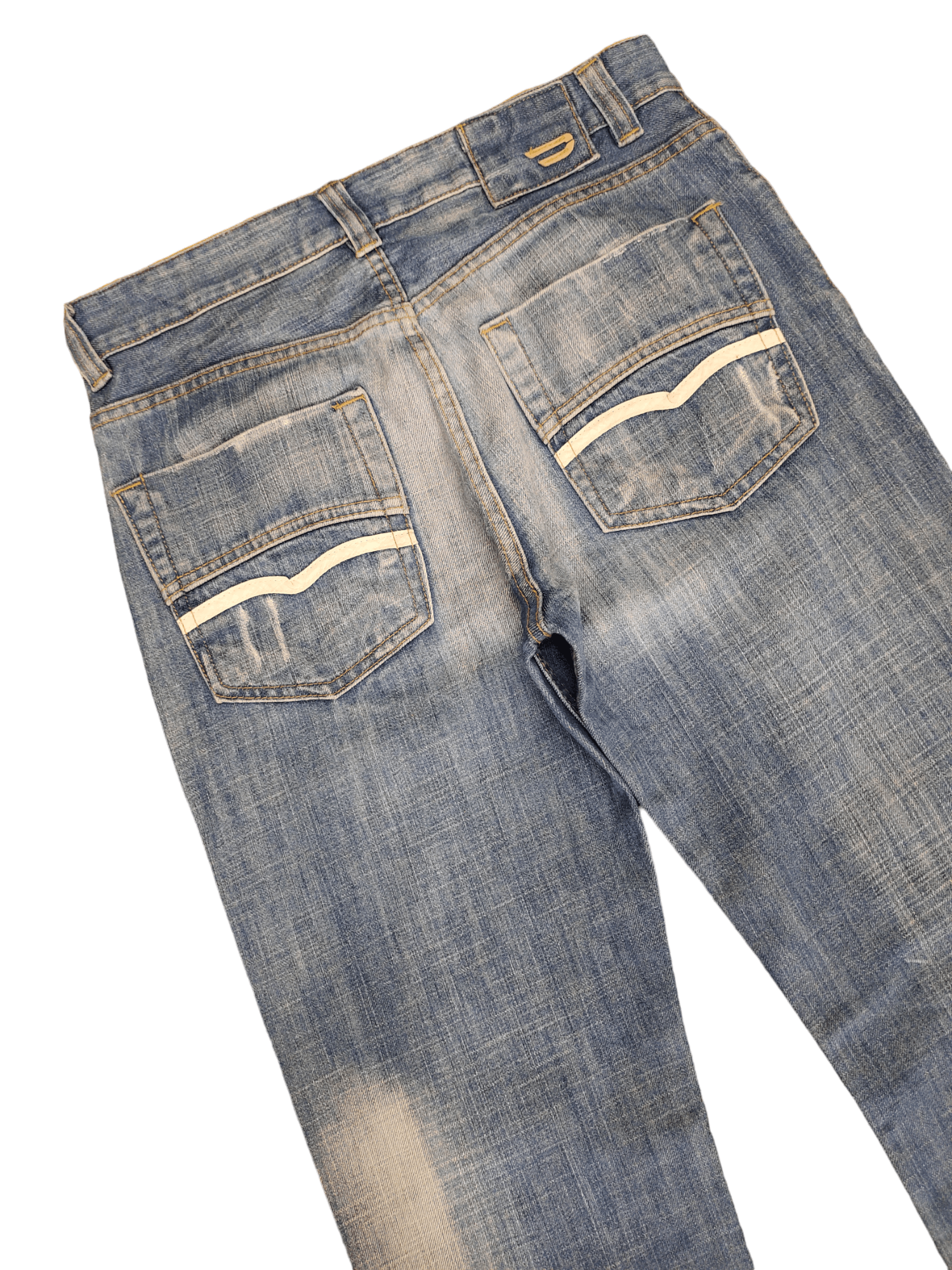 Diesel Flare Jeans Diesel Clawmark Distress Faded Boot Cut Y2k Size US 31 - 5 Thumbnail