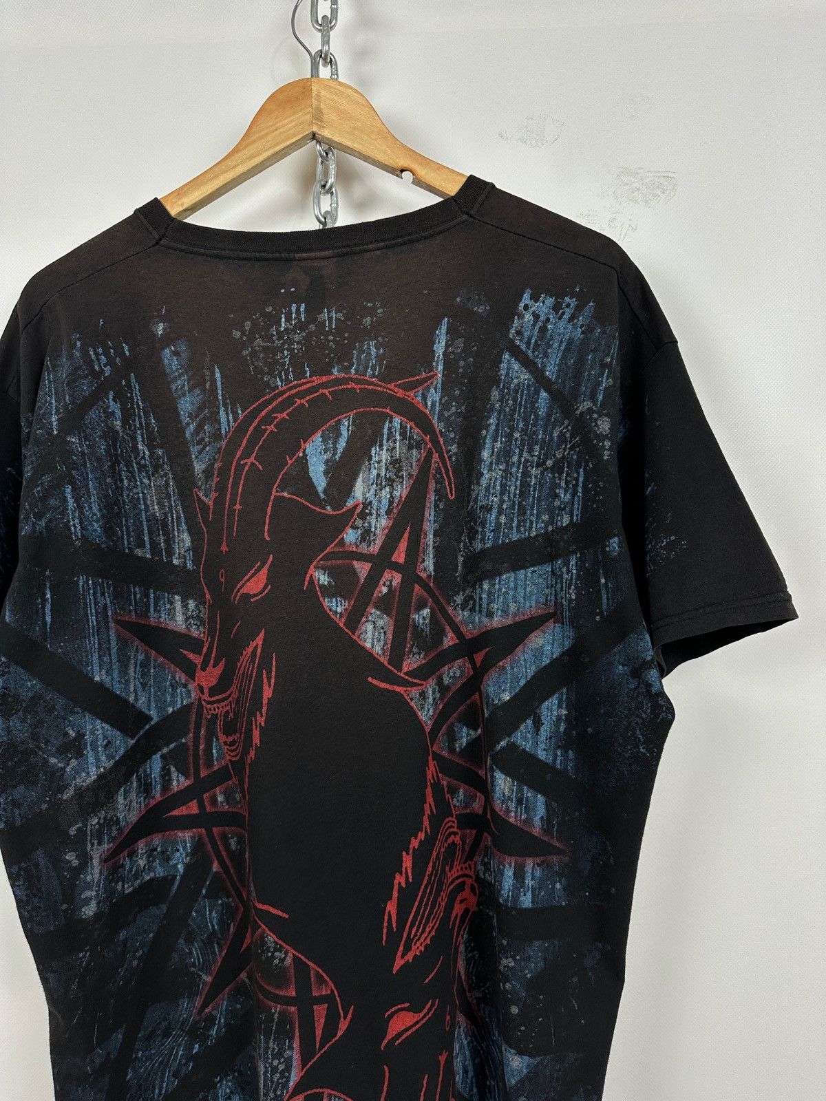 Band Tees Vintage Slipknot All Over Print Faded Black Band T-Shirt Size US XL / EU 56 / 4 - 13 Thumbnail
