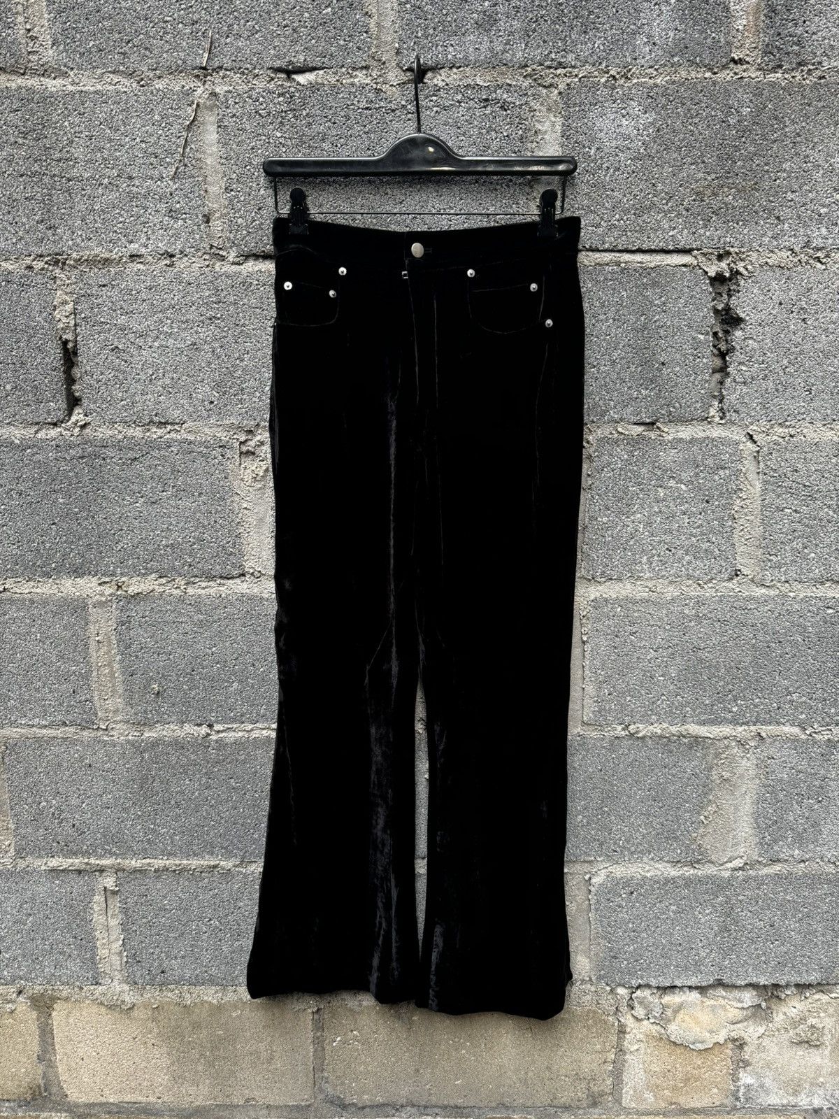 Rick Owens FW22 Rick Owens Bolan Cut Velvet Pants Size US 29 - 1 Thumbnail