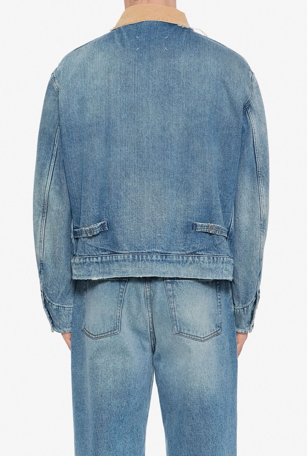 Maison Margiela Last Maison Margiela Corduroy Collar Distressed Denim Jacket Size US L / EU 52-54 / 3 - 2 Thumbnail
