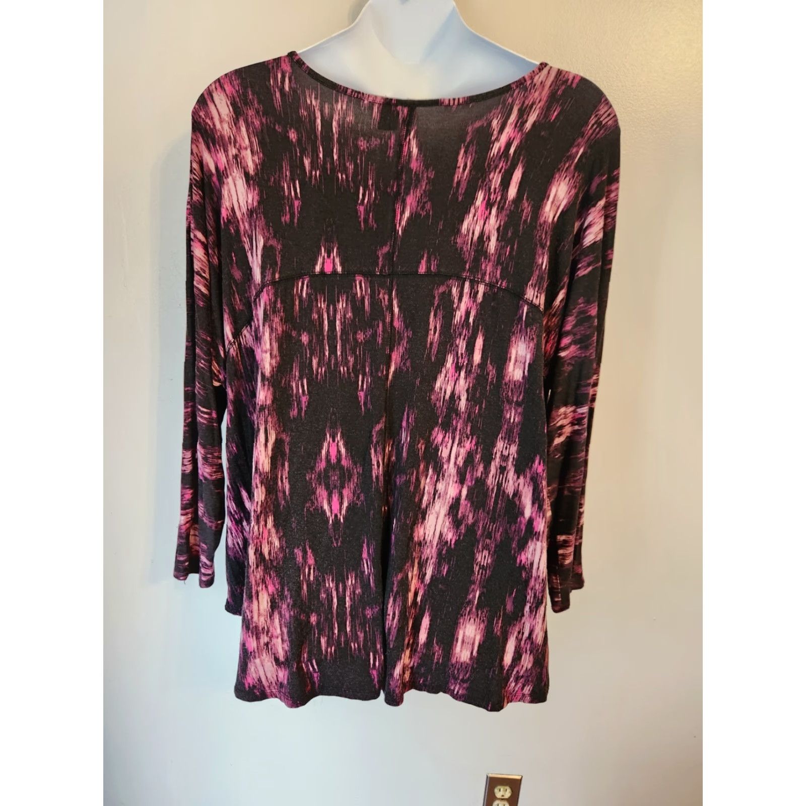 Cynthia Rowley Cynthia Rowley Tunic Top Blouse - Multicolor Long Sleeve V-Neck 3X Women Casual Size XXL / US 16-18 / IT 52-54 - 5 Thumbnail