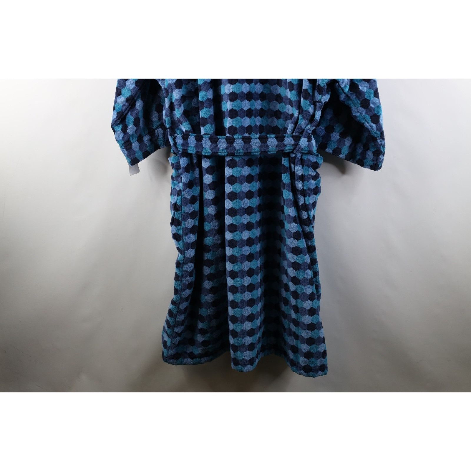 Deadstock Vintage 90s Streetwear Geometric Belted Bath Robe