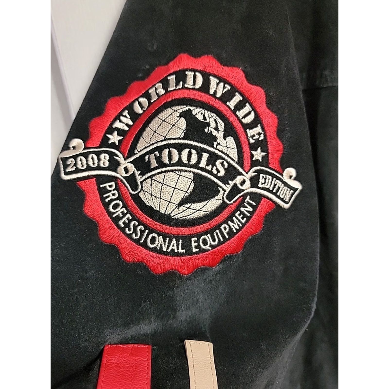 Vintage Snap-On Tools Black Suede Leather Jacket 2008 Tools Edition Mens XL Bomber Jacket Size US XL / EU 56 / 4 - 3 Thumbnail