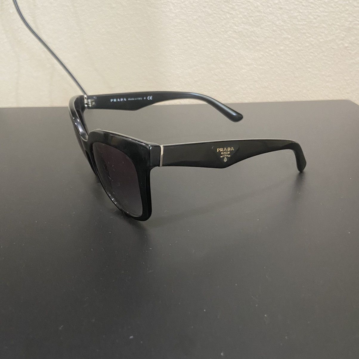 PRADA ITALY SPR 24Q 53[]19 140 BLACK GRAY TONE SUNGLASSES