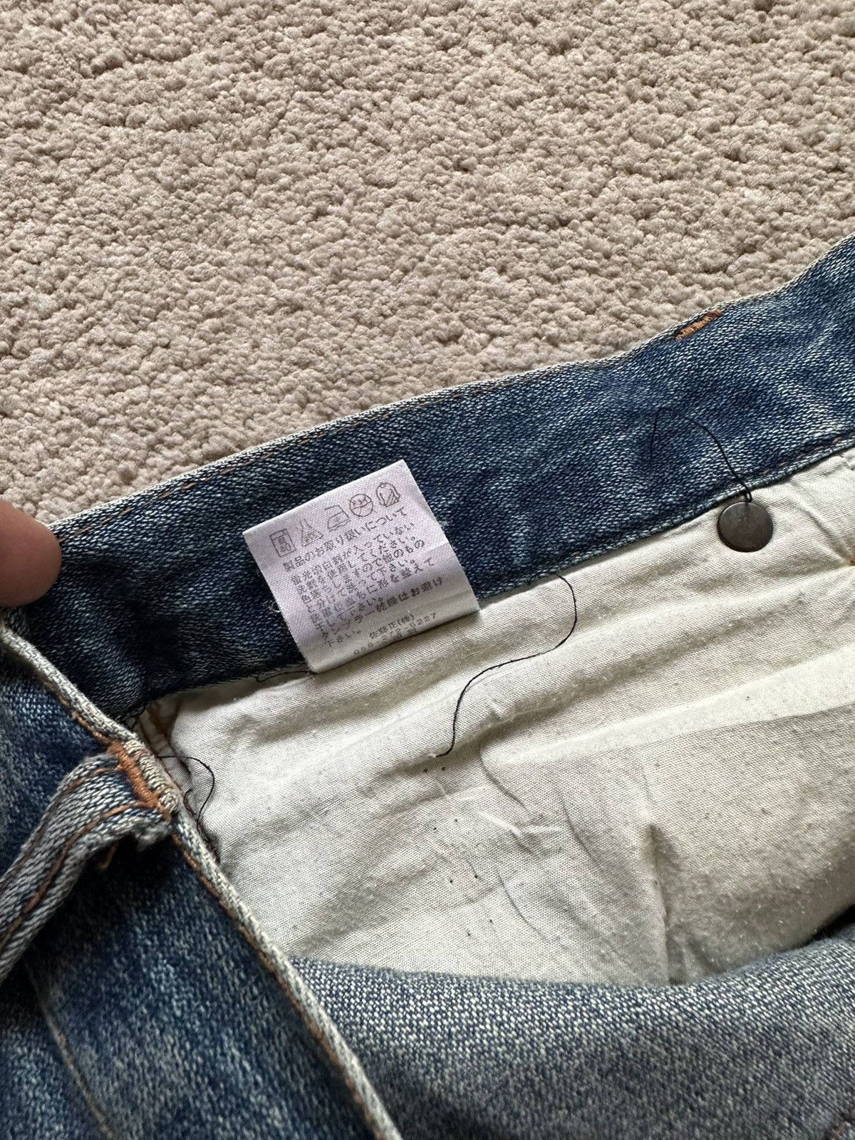 Japanese Brand 1990s Nylus Crew Design Work Distressed Jeans Size US 34 / EU 50 - 13 Thumbnail