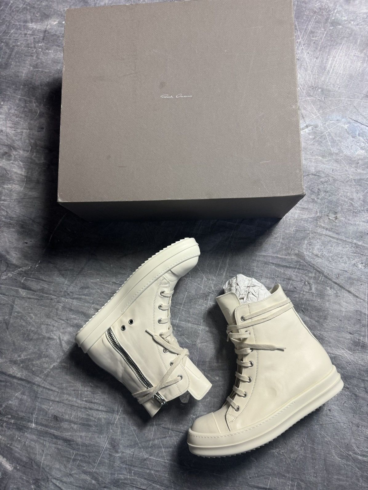 Rick Owens × Rick Owens Drkshdw Rick owens waxed ramones