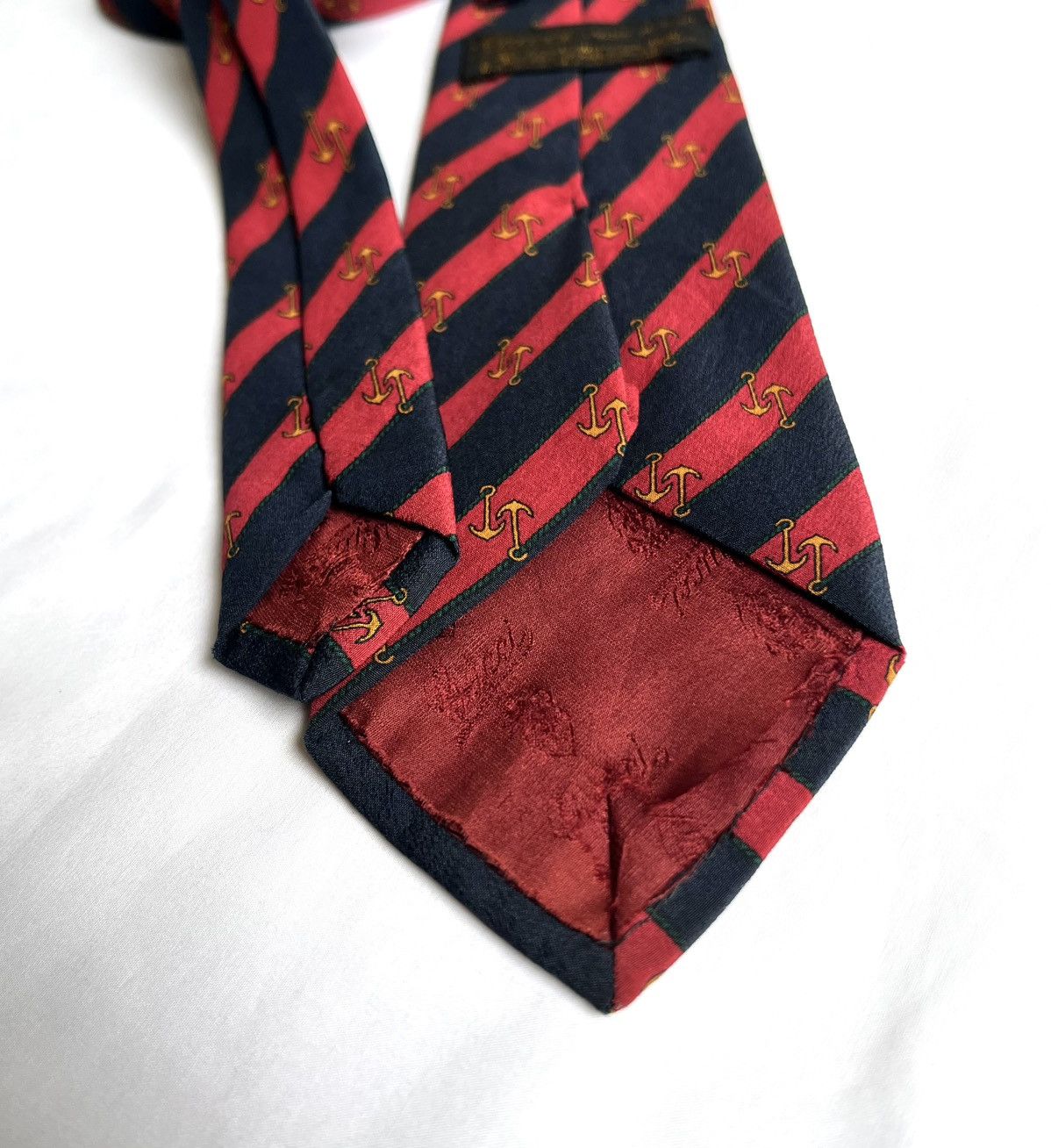 Gucci vintage GUCCI Anchor Stripe Silk Tie Size ONE SIZE - 3 Thumbnail