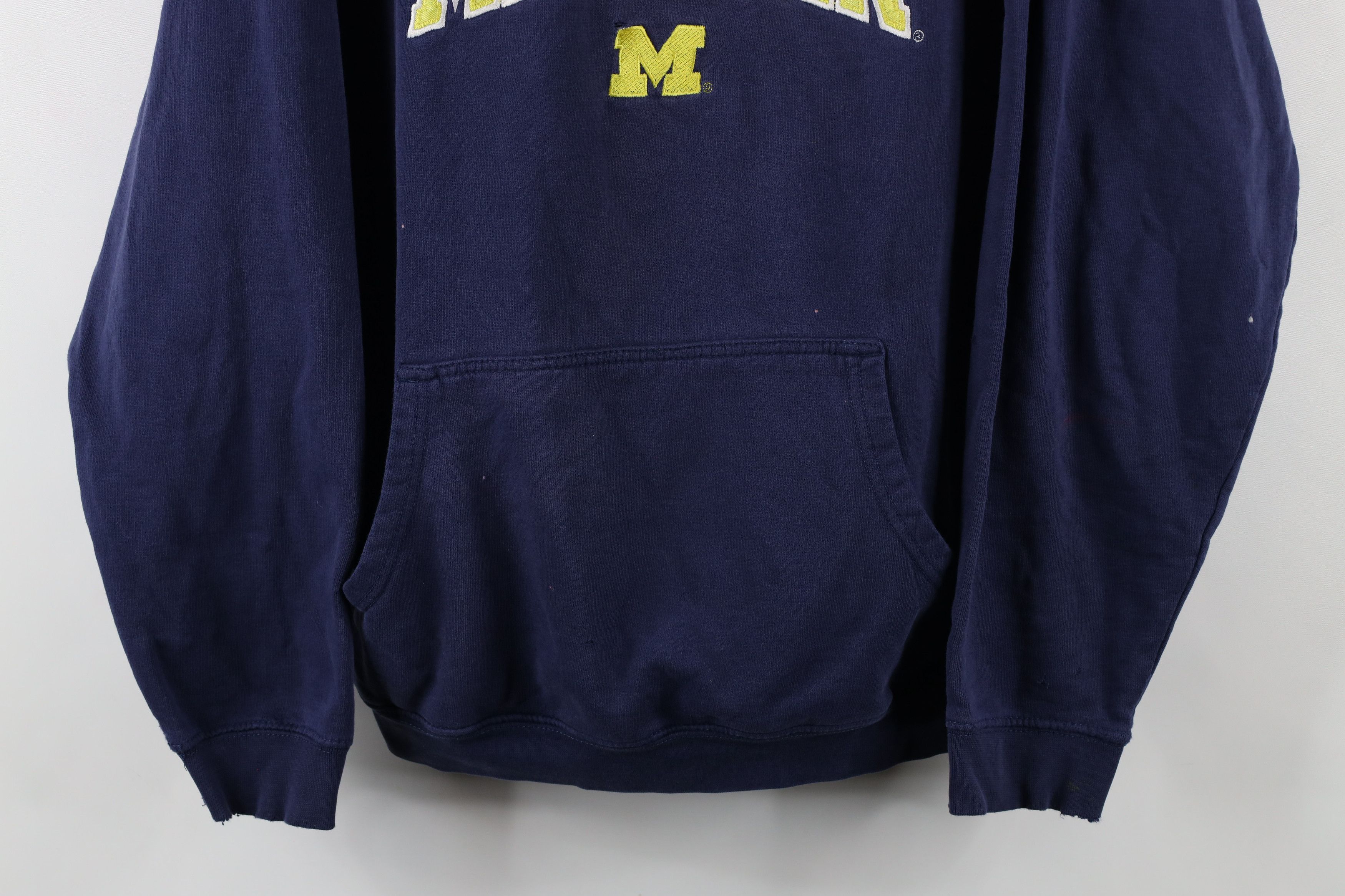 Vintage Vintage 90s Sun Faded University of Michigan Hoodie Blue Size US L / EU 52-54 / 3 - 3 Thumbnail