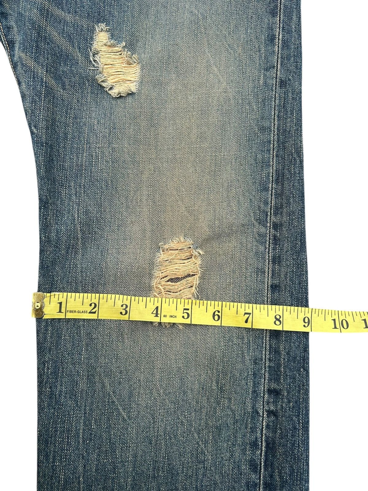 Kapital Thrashed Vintage Edwin 505 Selvedge Rusty Denim Jeans Size US 32 / EU 48 - 20 Thumbnail
