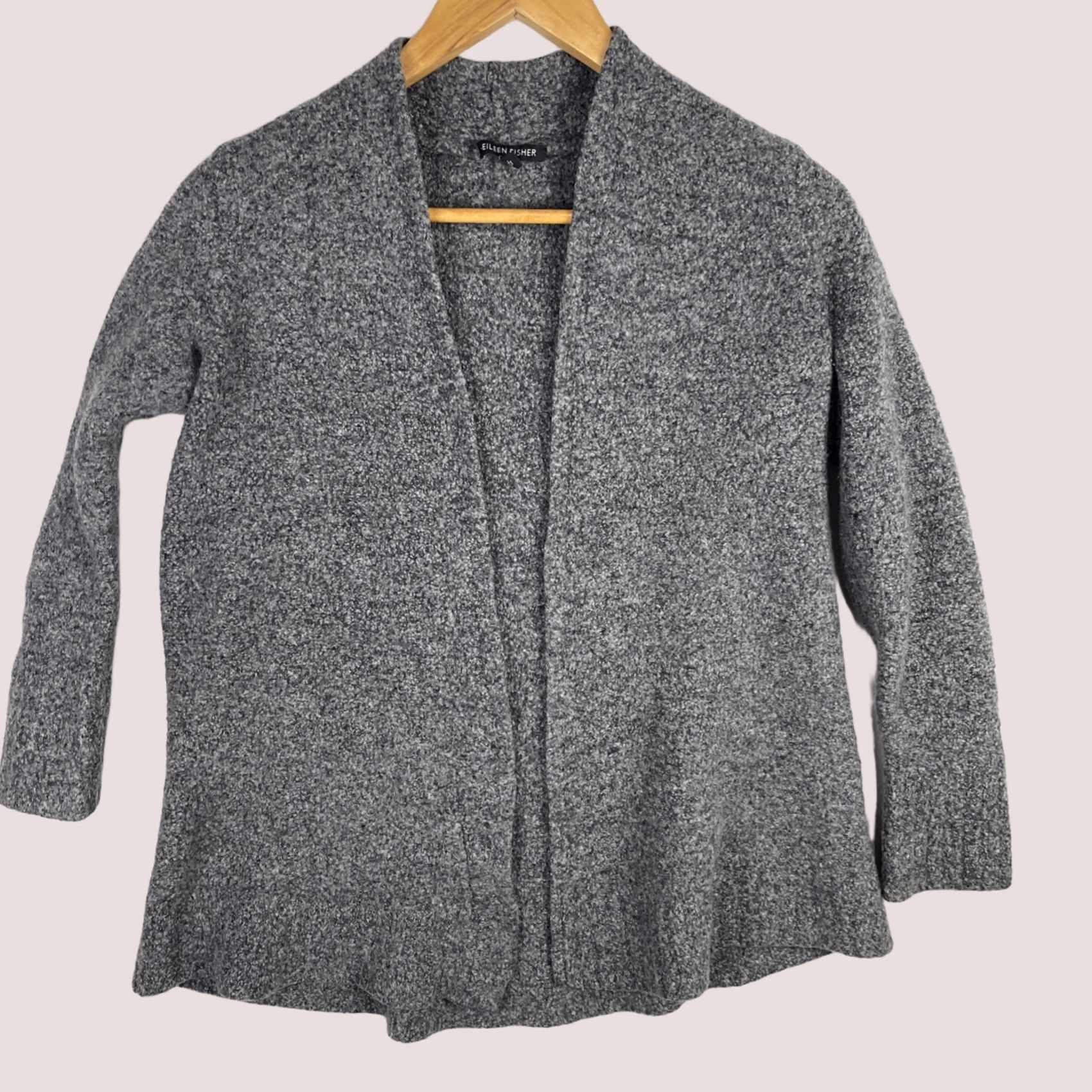 Eileen Fisher Eileen Fisher Sweater Cardigan Womens XL Gray Open Front Wool Cashmere Blend XS? Size XL / US 12-14 / IT 48-50 - 1 Thumbnail