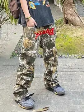 Designer × Vintage urban sports droop skate real tree camo cargo pants Size US 34 / EU 50 - 1 Thumbnail