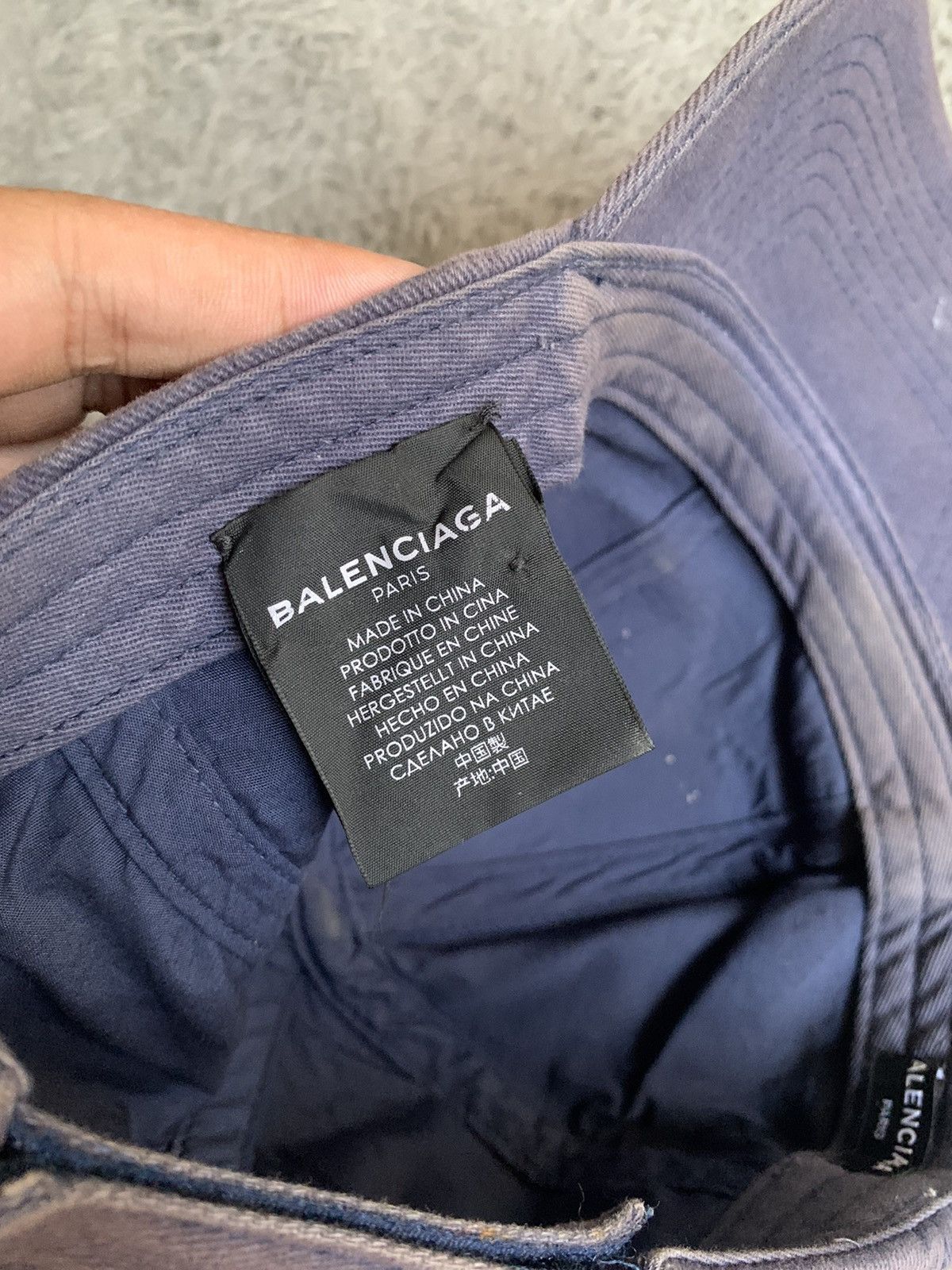Balenciaga Balenciaga Embroidered Logo Washed Navvy Cap Hat Size ONE SIZE - 4 Thumbnail