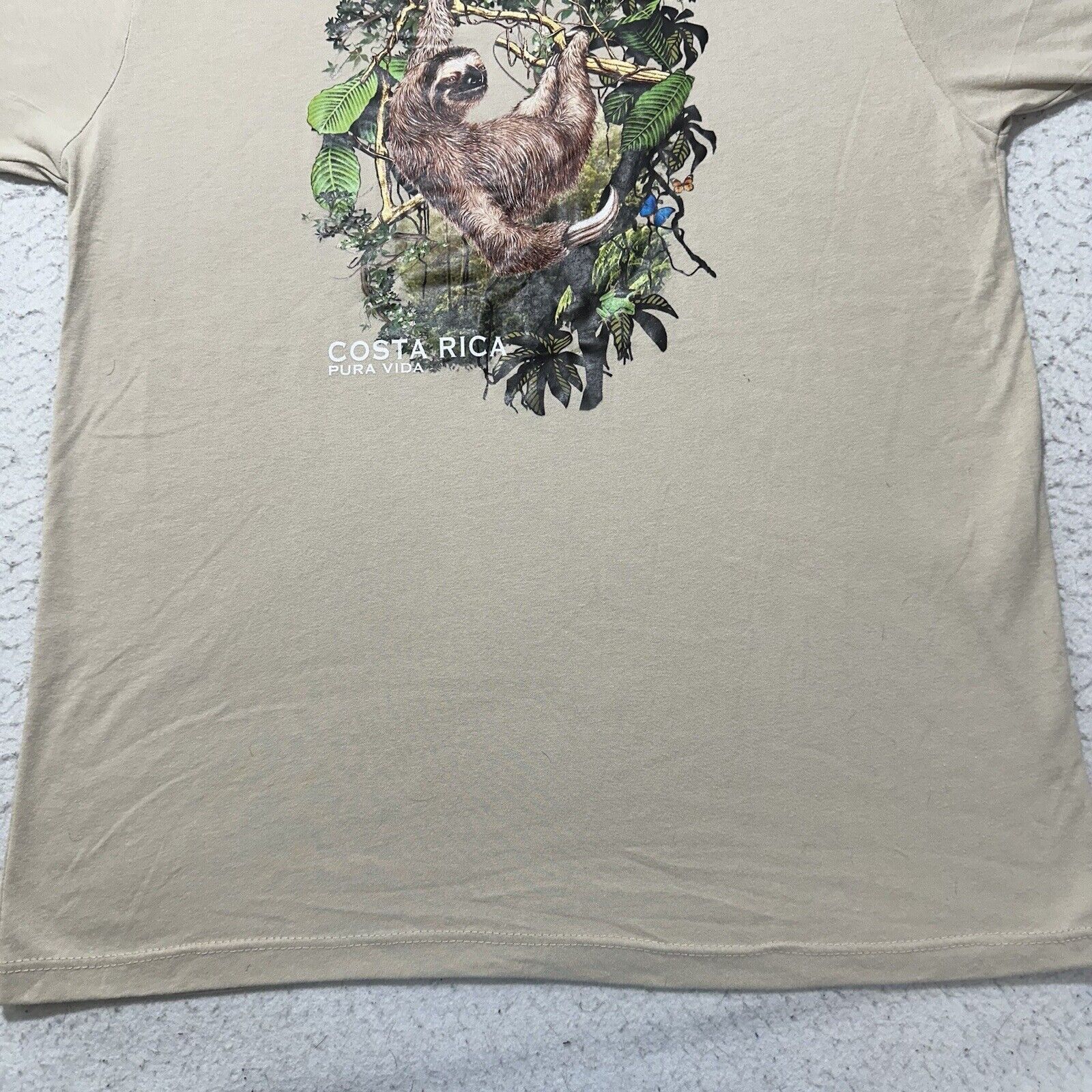 Other Costa Rica Pura Vida Large Sloth Beige Graphic T Shirt Size US L / EU 52-54 / 3 - 6 Thumbnail