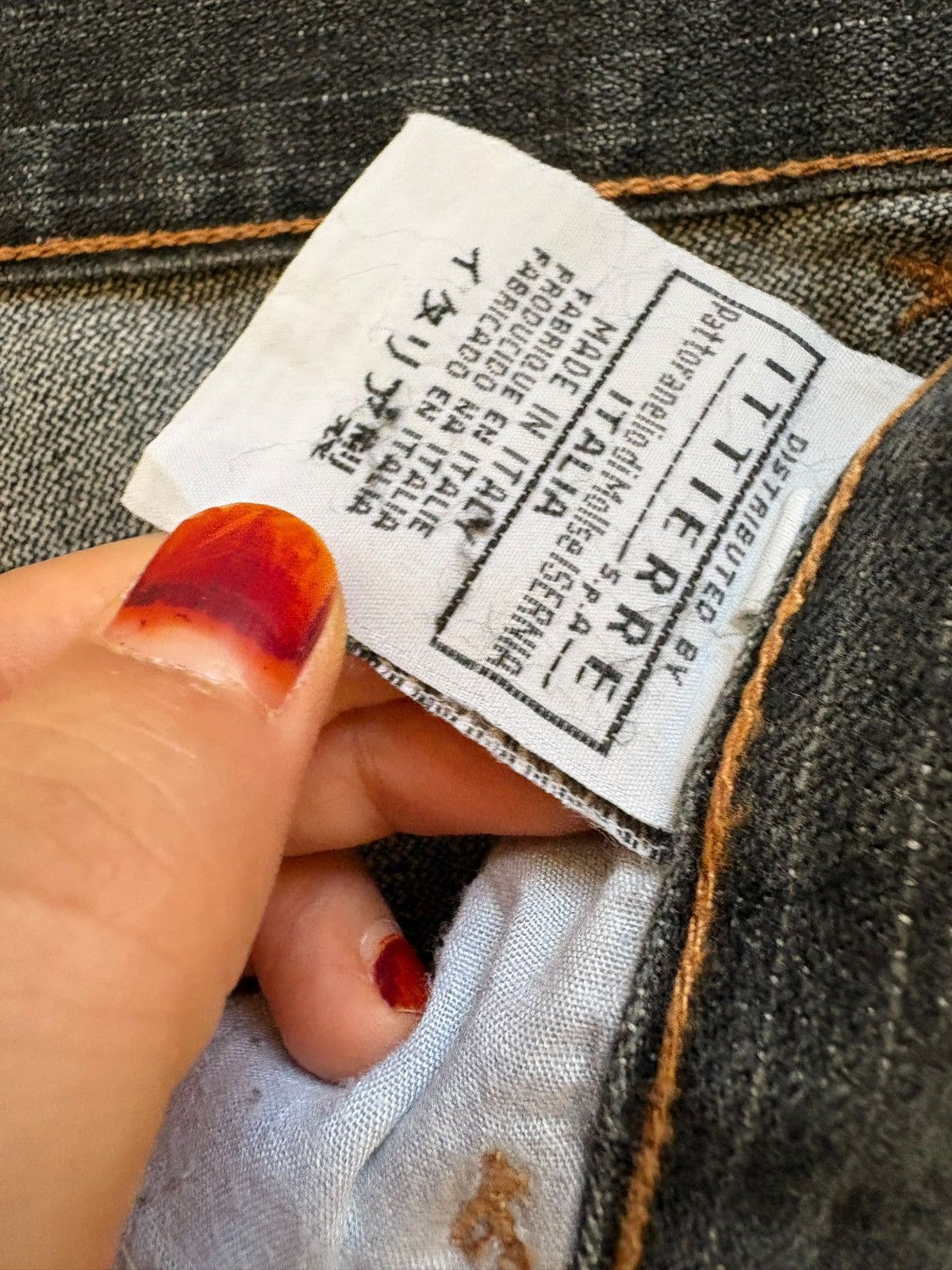 Dolce & Gabbana Vintage Dolce & Gabbana Mud Wash Spell Out Bootcut Jeans Size US 33 - 9 Thumbnail
