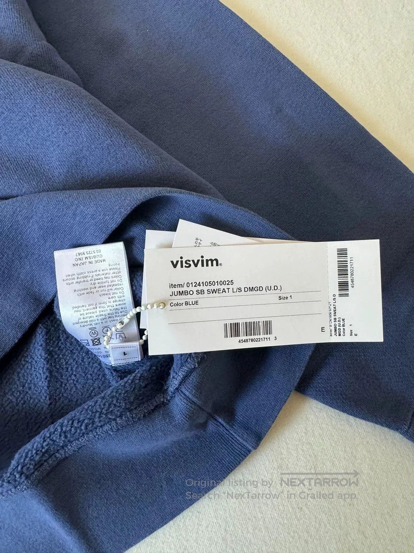 Visvim VISVIM 24SS Jumbo SB Long-Sleeve Sweatshirt. Size US S / EU 44-46 / 1 - 4 Thumbnail