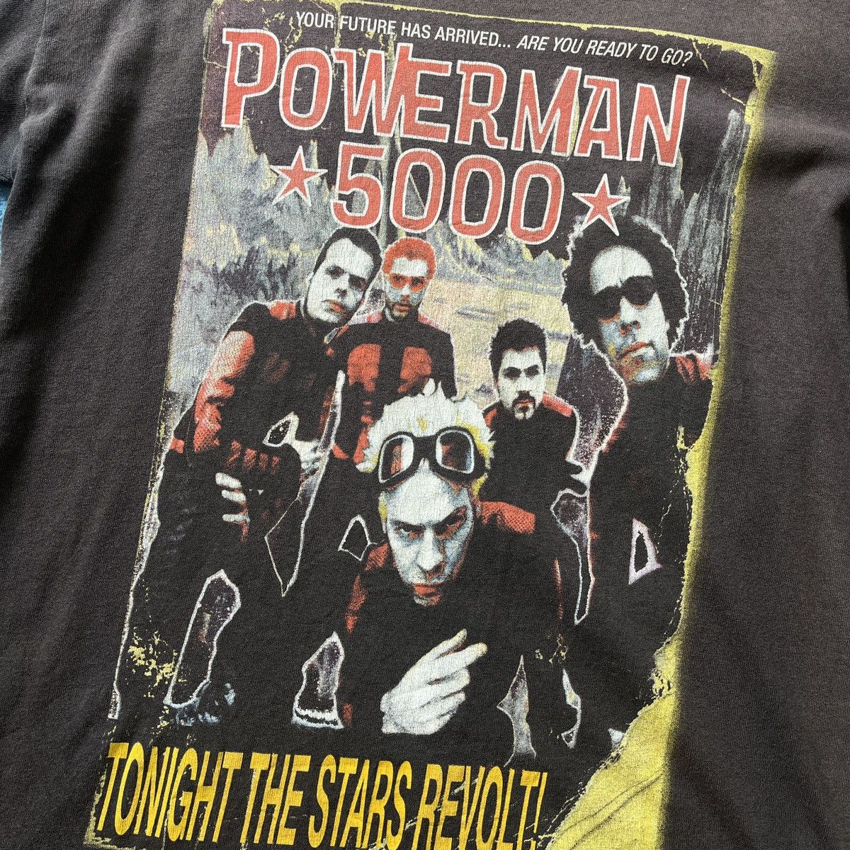 Band Tees × Vintage Distressed Faded Black Powerman 5000 TShirt Copyright 1999 Size US M / EU 48-50 / 2 - 14 Thumbnail