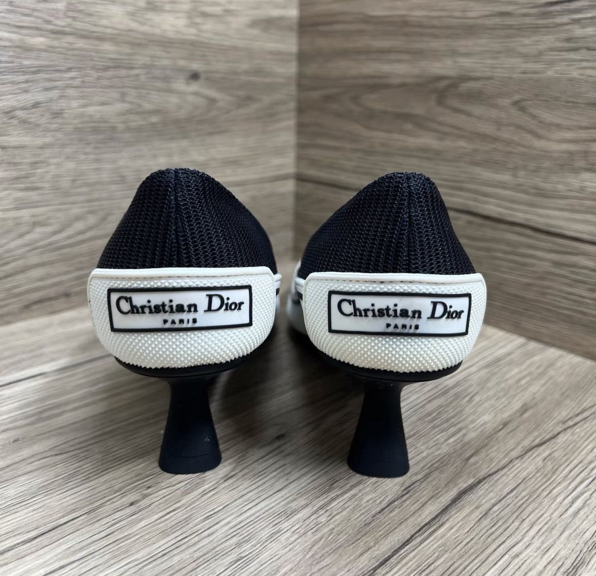 Dior Dior D-Motion Black & White Square Toe High Heels J41 Size US 7 / IT 37 - 5 Thumbnail