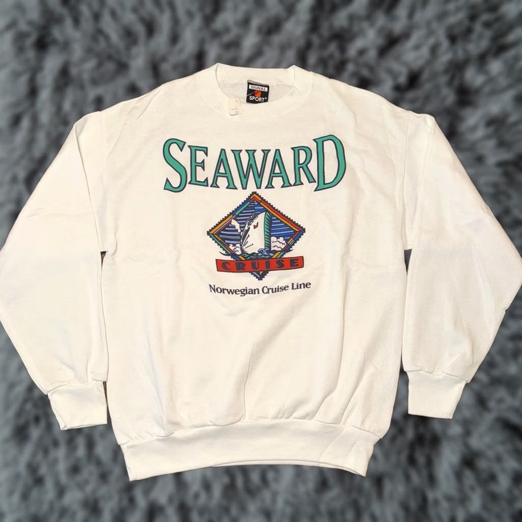 Vintage VINTAGE Norwegian Cruise Line Sweatshirt Seaward Made In USA NEW Size US XL / EU 56 / 4 - 1 Thumbnail