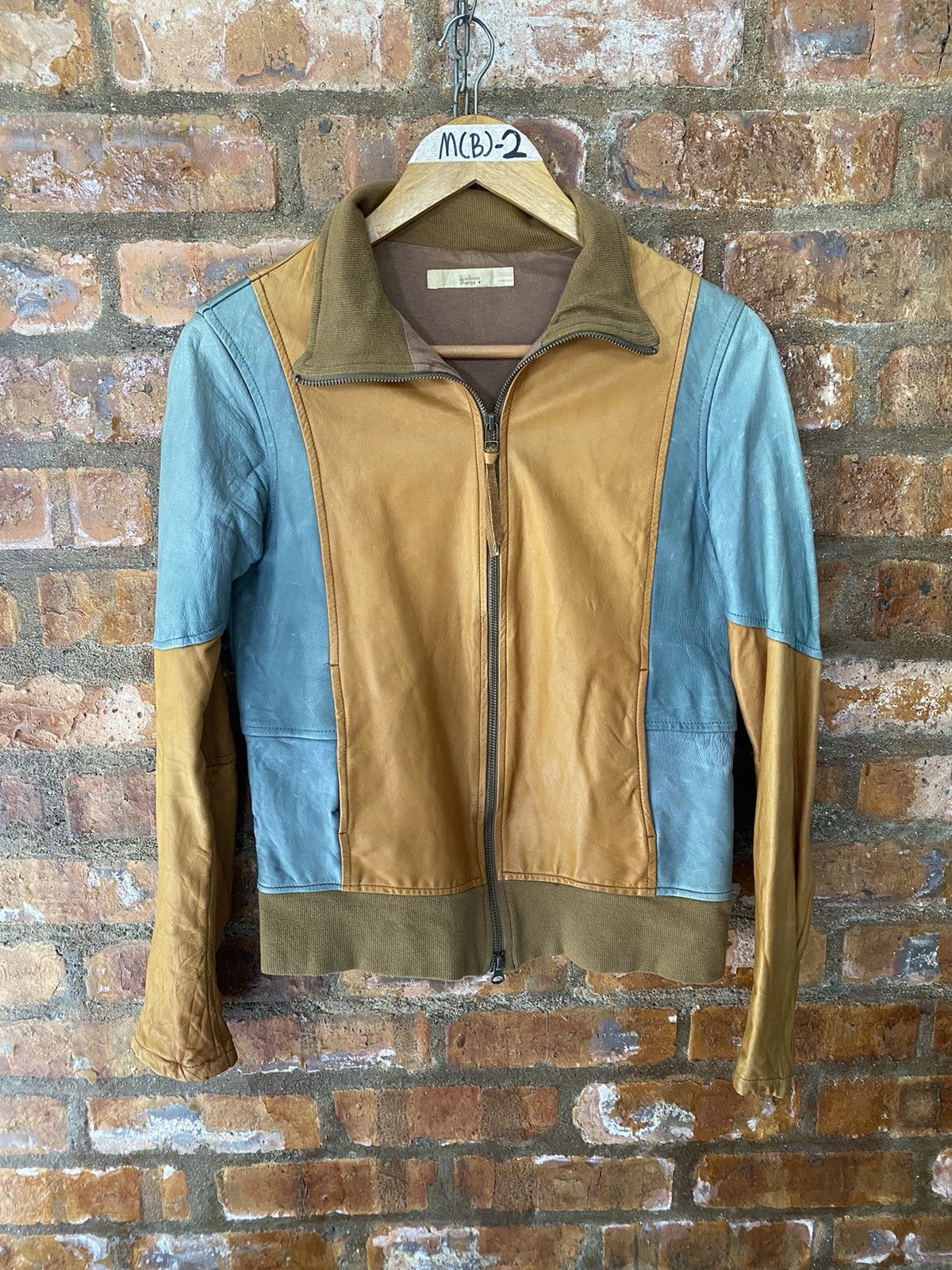 Ekam 2000s Shama x Studious Leather Paneled color block Jacket Size M / US 6-8 / IT 42-44 - 2 Thumbnail