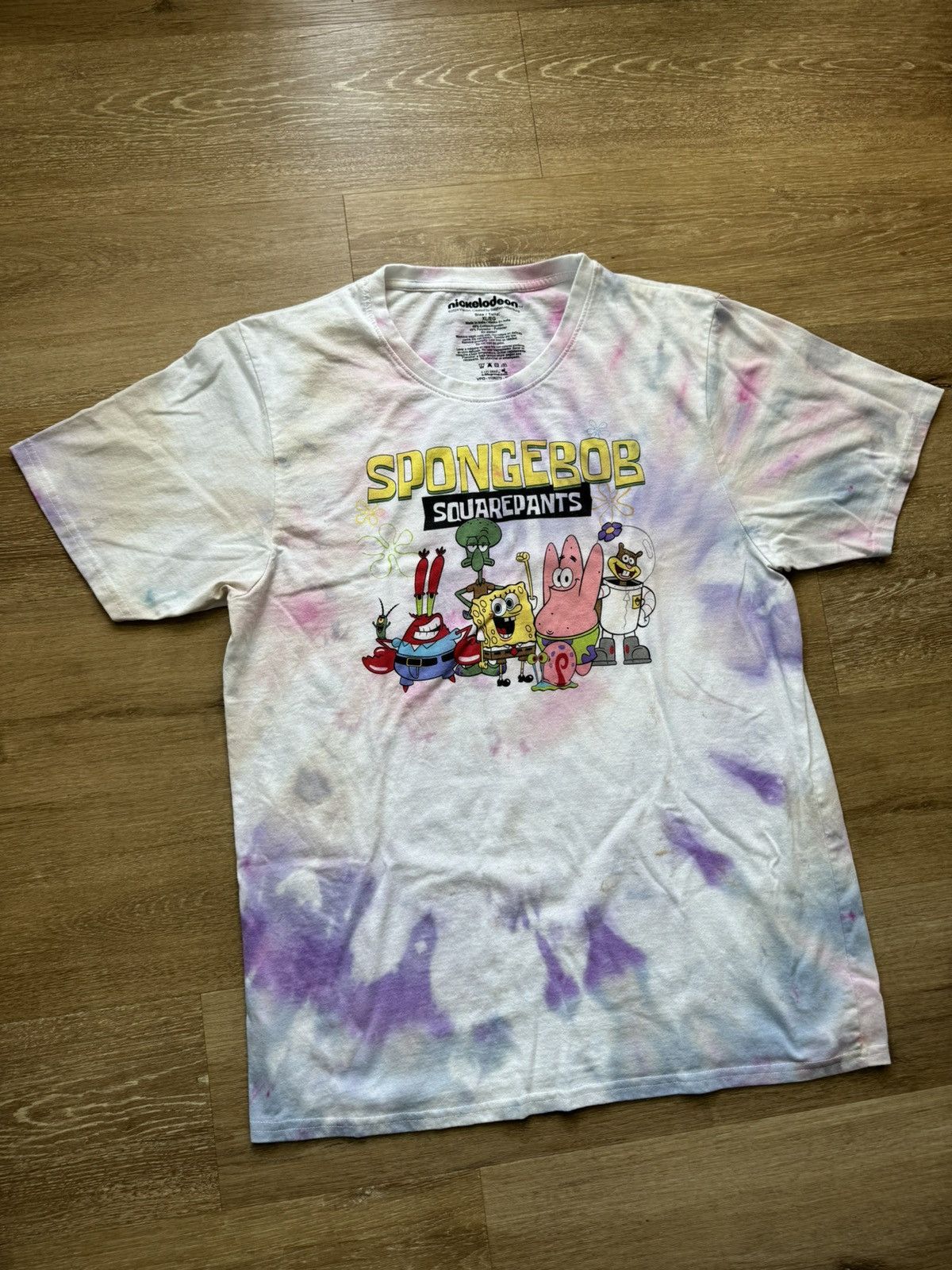 Nickelodeon Ice Dye Trippy Summer SpongeBob and Friends Tie Dye Tee Size US XL / EU 56 / 4 - 5 Thumbnail
