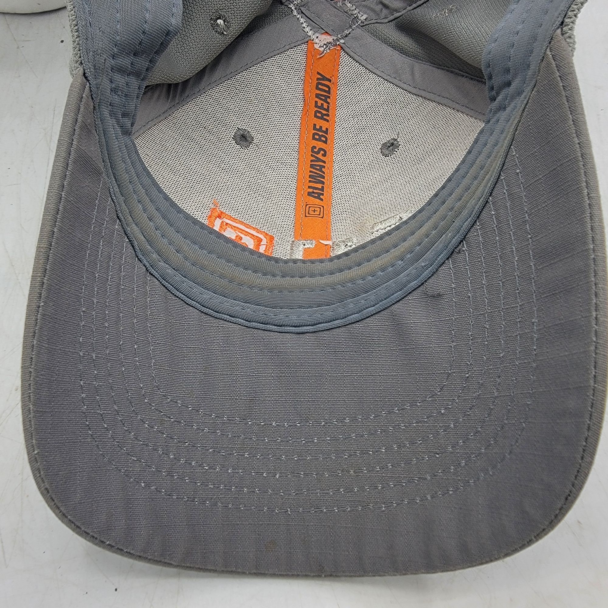 5.11 5.11 Tactical Gray Adjustable Cap With Orange Logo Embroider Size ONE SIZE - 9 Thumbnail