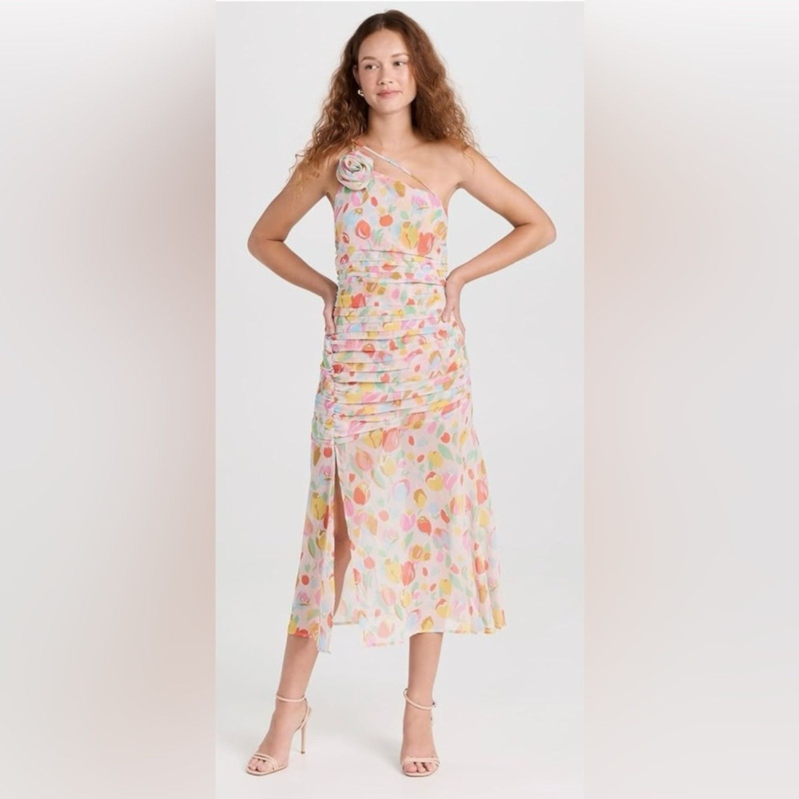 For Love & Lemons NWT For Love & Lemons $249 Floral Midi Dress Size XXS Size XXS / US 00 / IT 34 - 5 Thumbnail