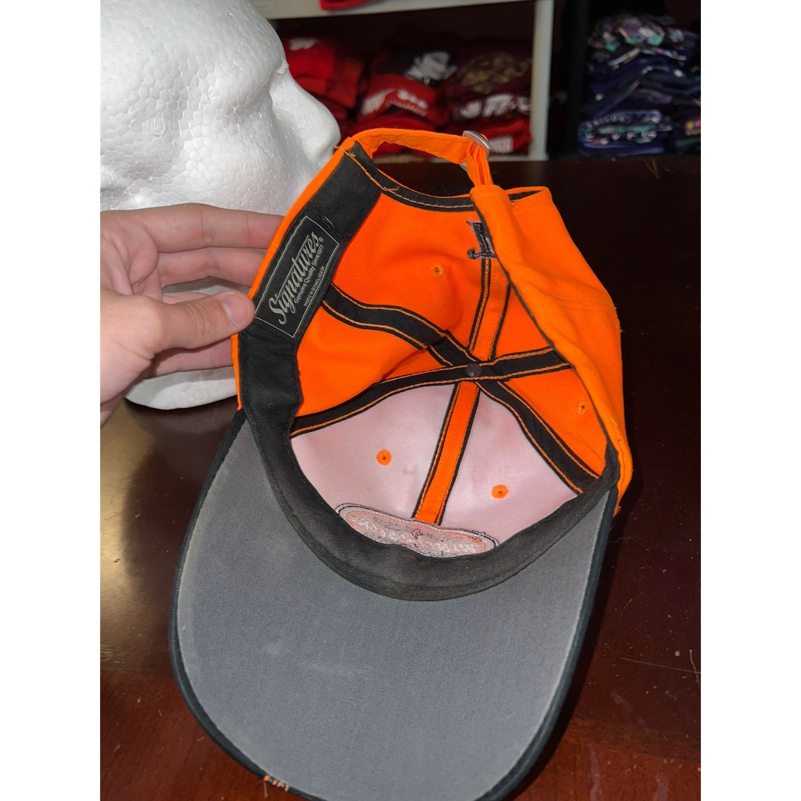 Winchester Winchester Hunting Hat Cap Orange Camo Hunt Gear Baseball OS Size ONE SIZE - 7 Thumbnail