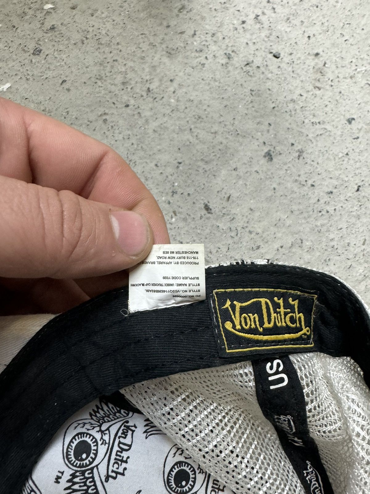 Japanese Brand × Vintage Vintage Y2K Von Dutch Faded Embroidered Logo Tracker Cap Size ONE SIZE - 10 Thumbnail