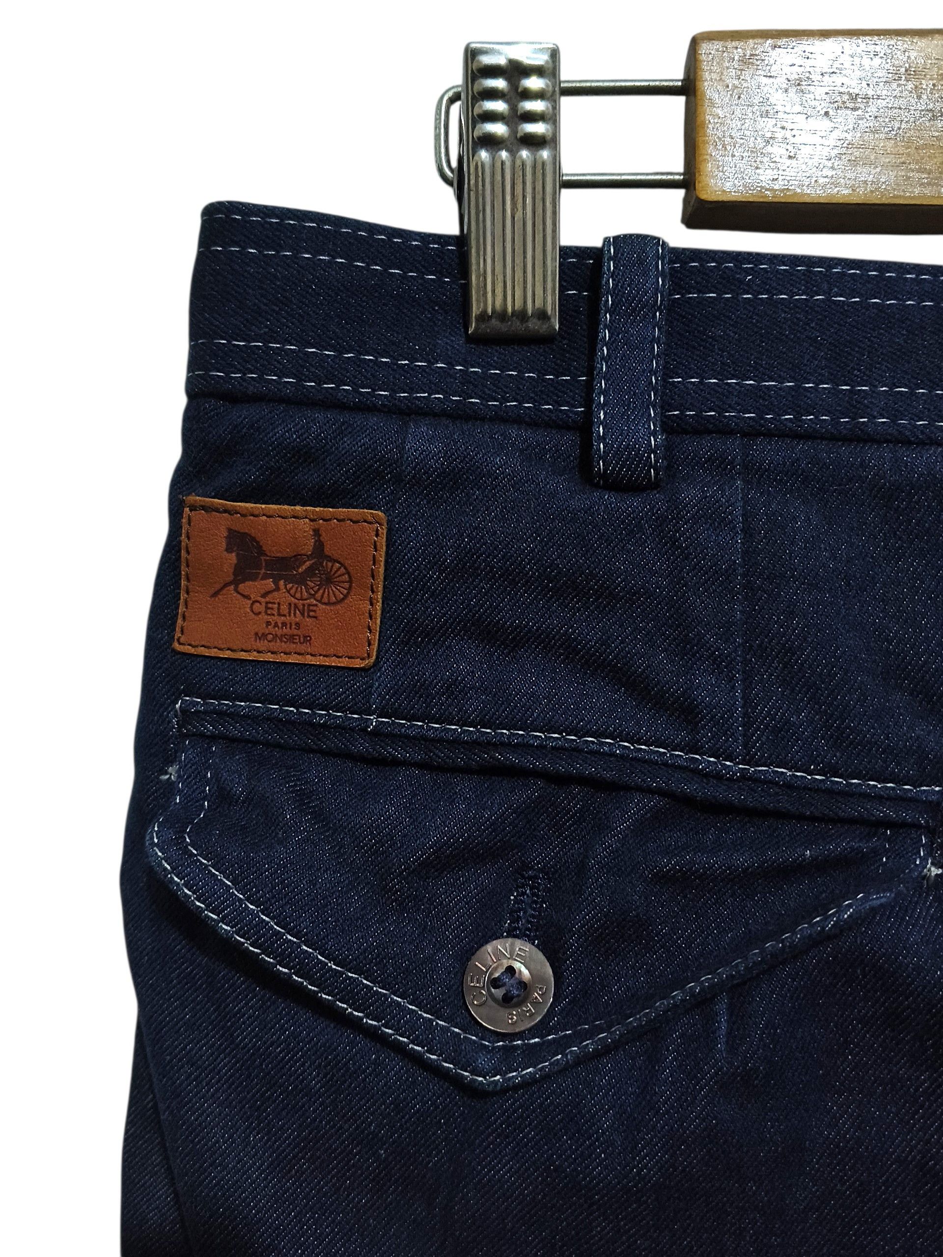 Celine 💥Vintage Celine Monsieur Wide Straight Leg Denim Trousers Size US 30 / EU 46 - 5 Thumbnail