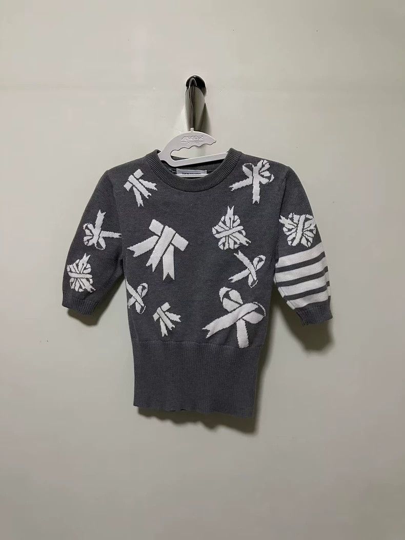 Thom Browne Thom Browne Short Sleeve Knit Sweater-dmc Size US S / EU 44-46 / 1 - 1 Thumbnail