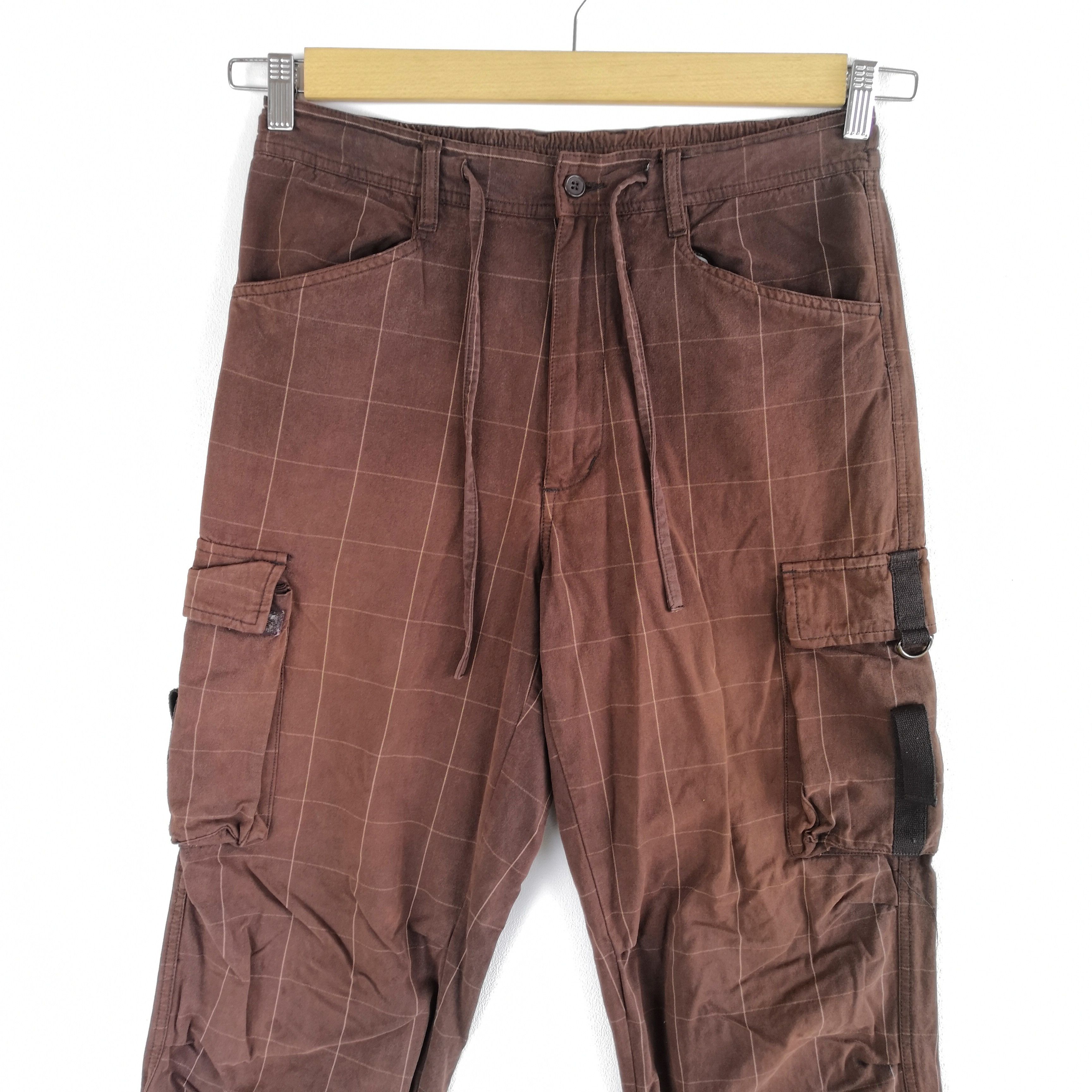 Japanese Brand Japanese Cargo Pants Checkered Multi Pocket Trousers Size US 30 / EU 46 - 3 Thumbnail