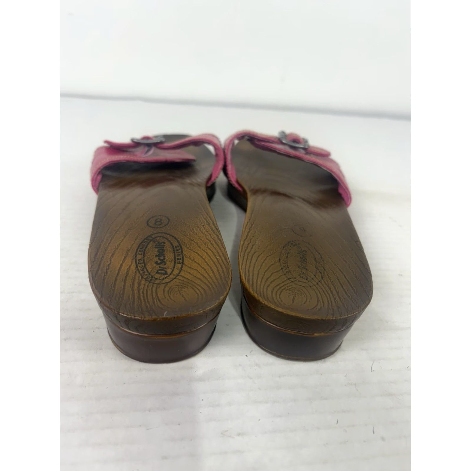 Vintage Dr. Scholl's Comfort Series Pink Faux Leather Wedge Slide Sandals Womens Size 8 Summer 90s Retro Size US 8 / IT 38 - 5 Thumbnail