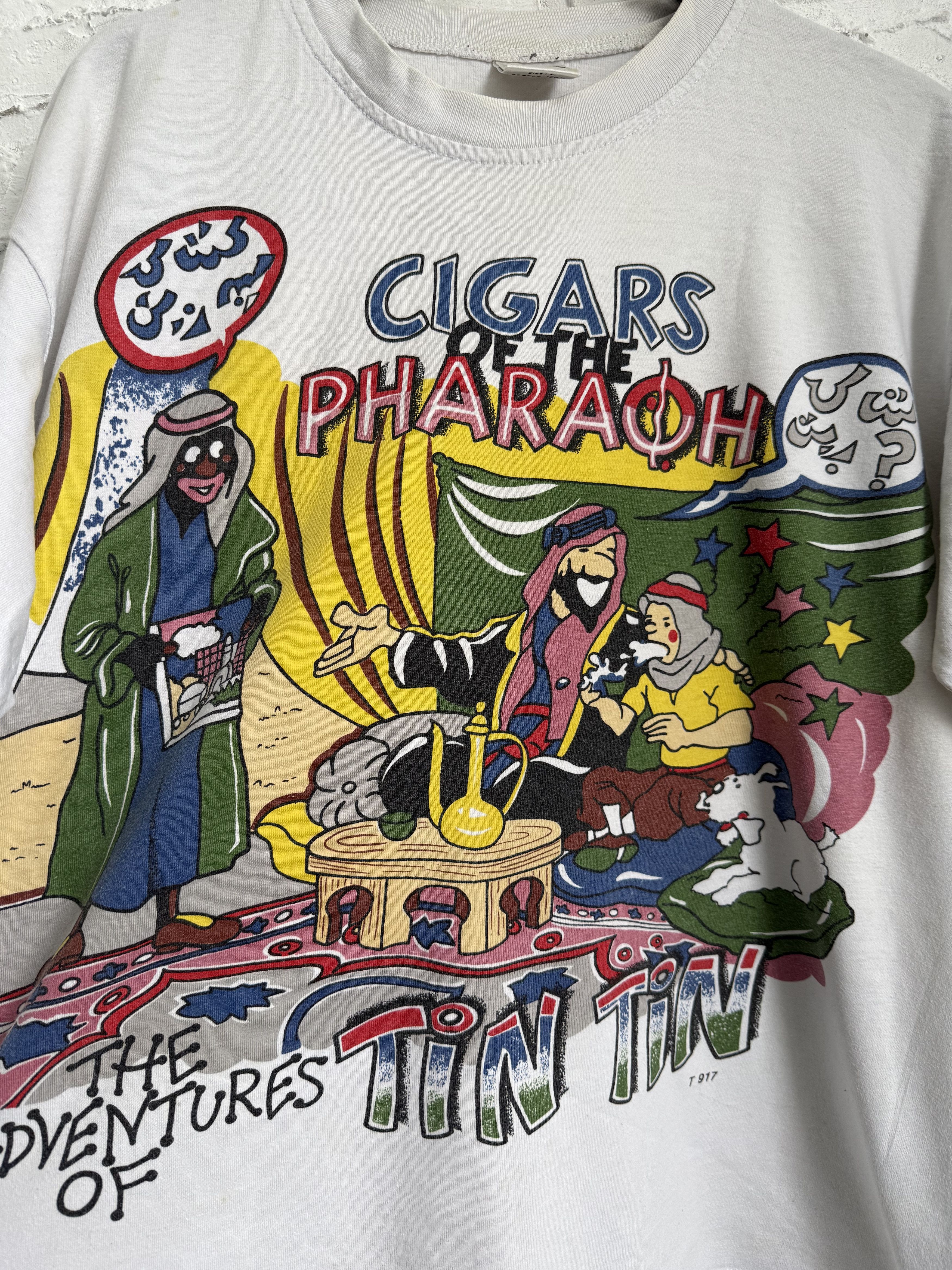 Cartoon Network Vintage 80s of Tintin Cigars of the Pharaoh t-shirt Size US L / EU 52-54 / 3 - 2 Thumbnail