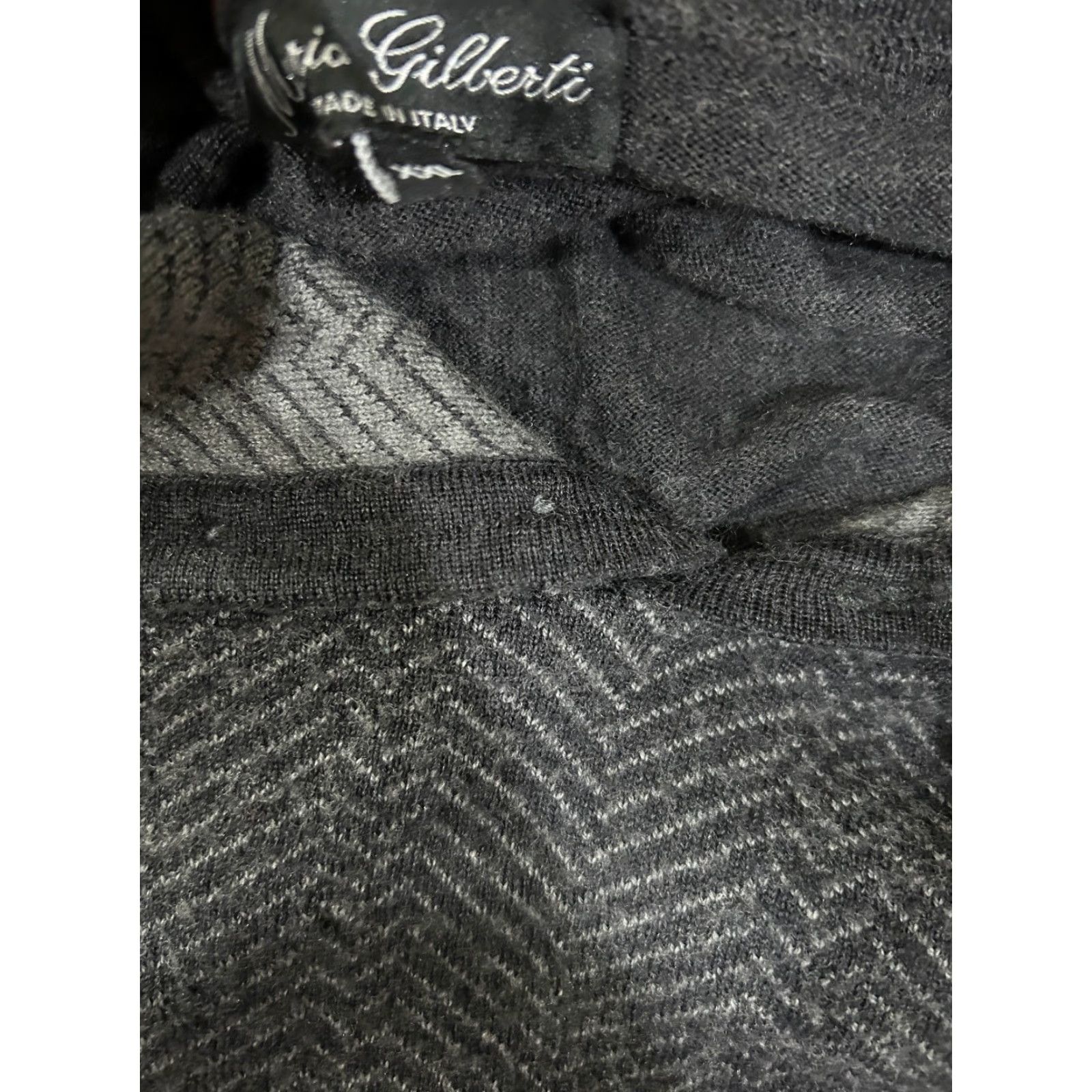 Vintage Mario Gilberti Sweater Mens 2XL Charcoal Gray Merino Wool Herringbone Mock Neck Pullover Zipper Logo Knit Wool Knitwear Size US XXL / EU 58 / 5 - 6 Thumbnail