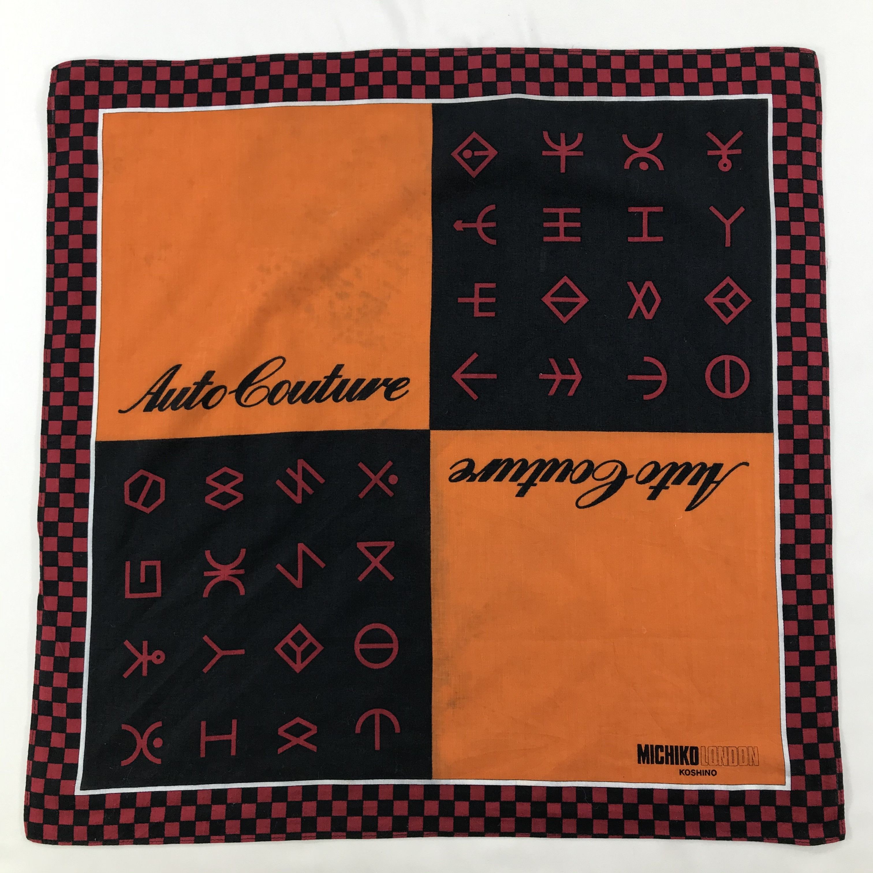 Michiko Koshino London × Vintage Michiko London Bandana / Handkerchief / Neckerchief - S1238 Size ONE SIZE - 1 Thumbnail