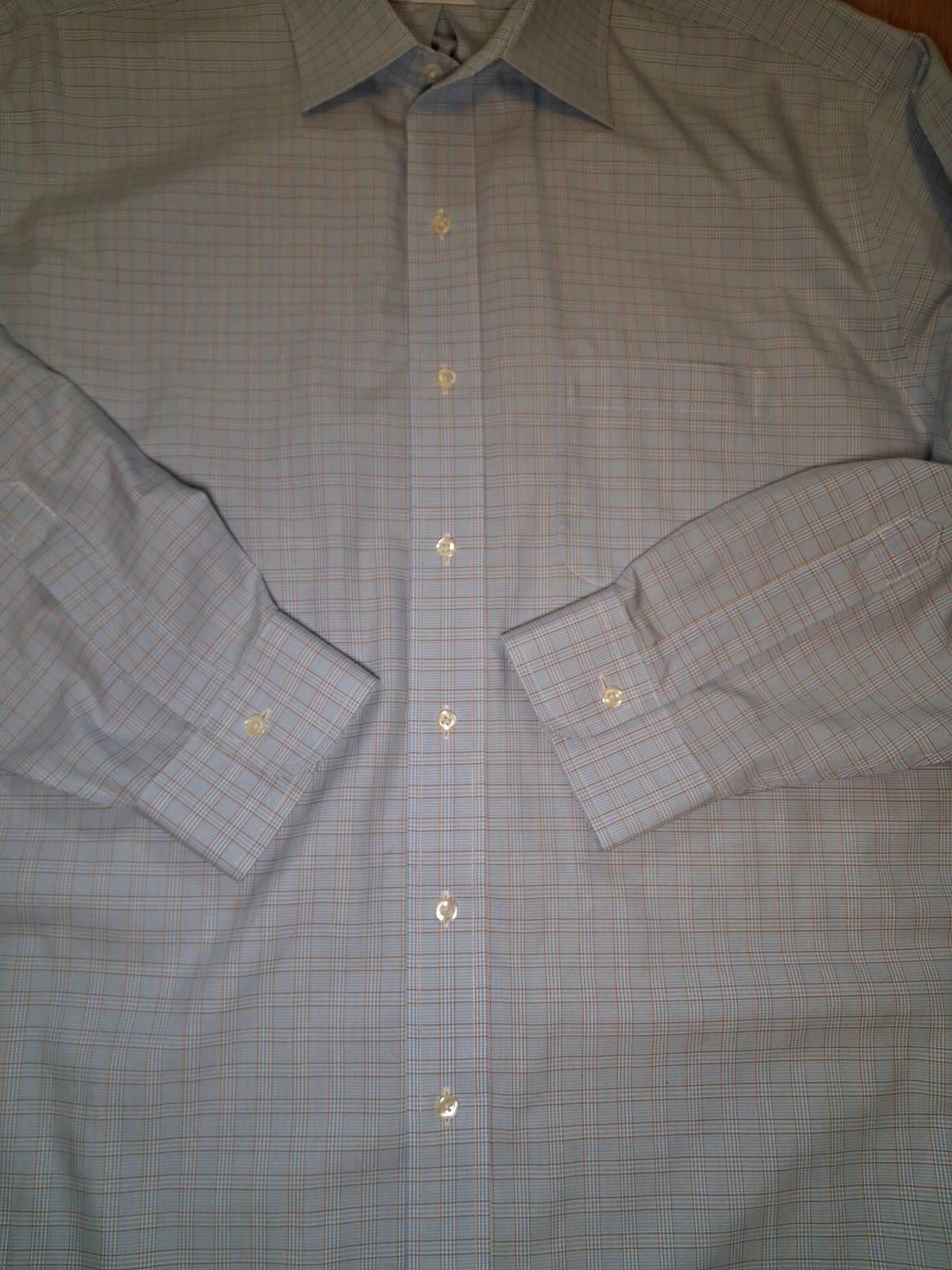 Brooks Brothers Brooks Brothers Dress Shirt 17.5-34 XL Blue Plaid Supima Size US XL / EU 56 / 4 - 4 Thumbnail