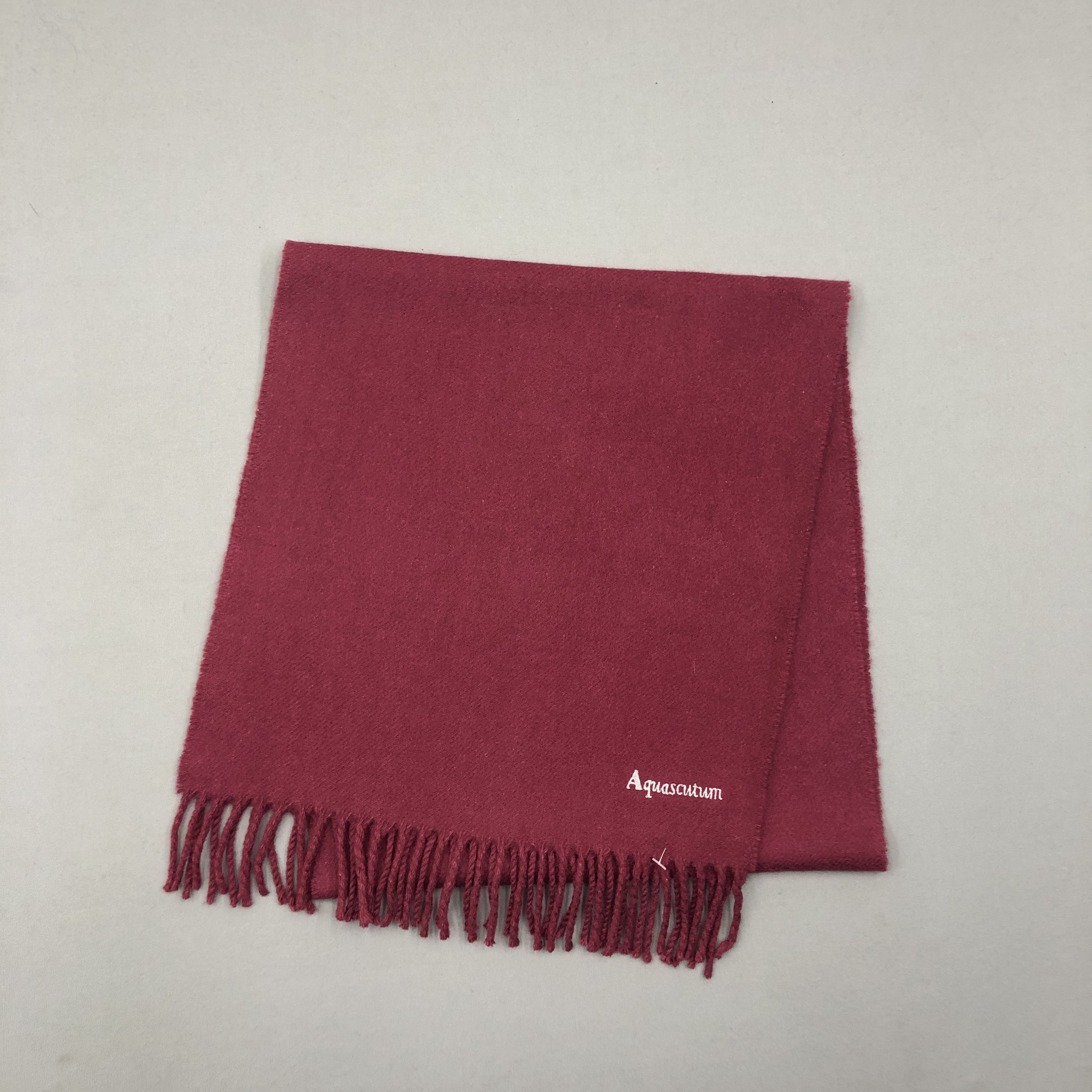 Aquascutum Vintage Aquascutum Scarf Fringe Wool Cashmere Scarves Size ONE SIZE - 3 Thumbnail