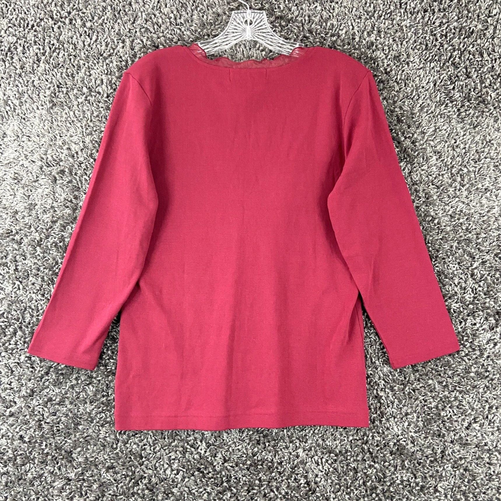 Banana Republic Banana Republic Blouse Women L Red Long Sleeve Size L / US 10 / IT 46 - 8 Thumbnail