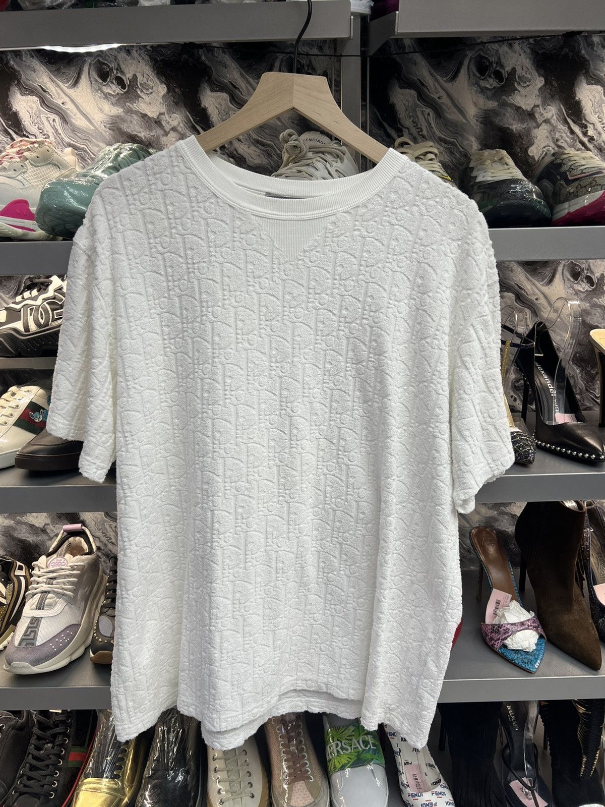 Dior Dior Oblique Terry Cotton T-Shirt Size US XL / EU 56 / 4 - 1 Thumbnail