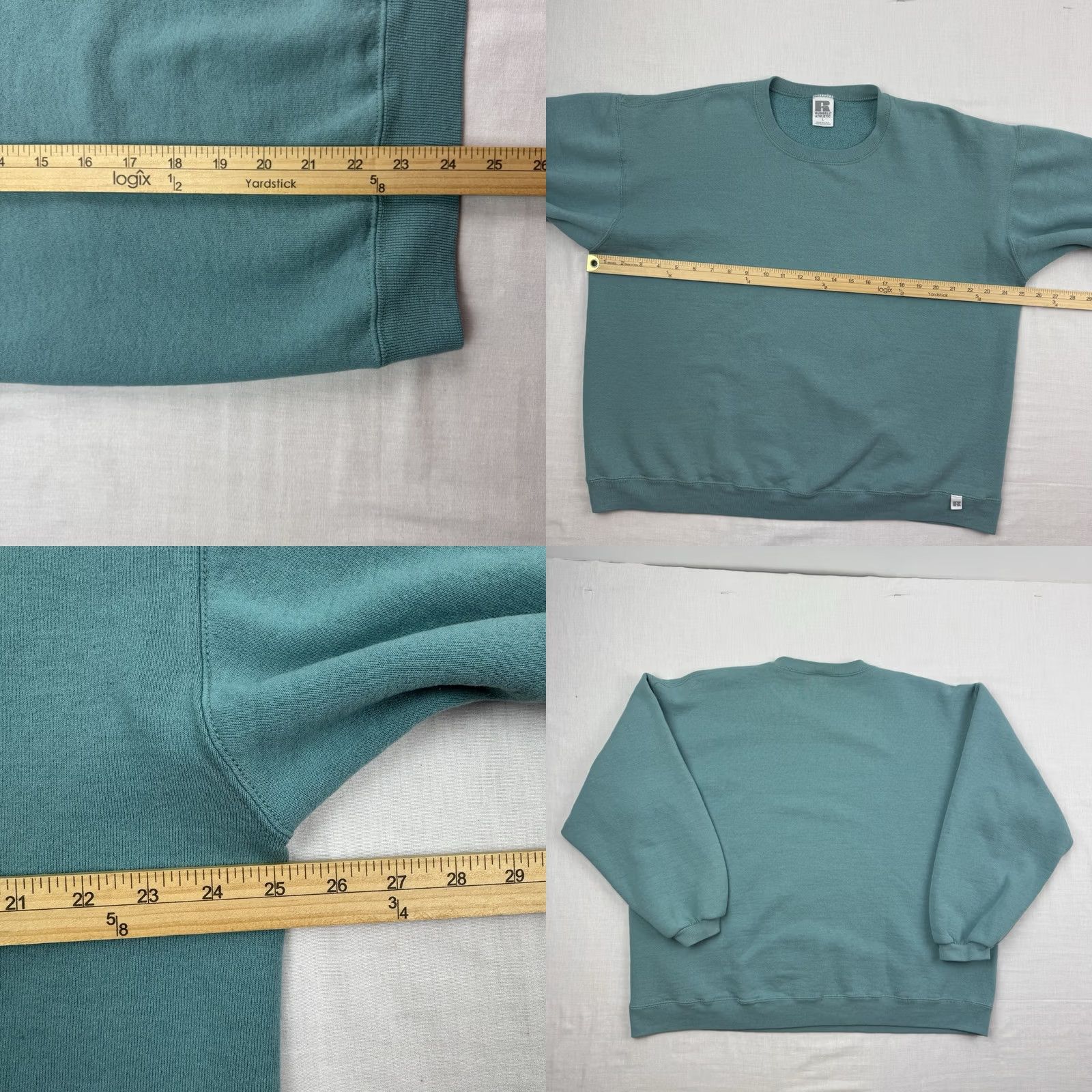 Russell Athletic VINTAGE Russell Athletic Sweatshirt Womens Large Teal Crewneck Made In USA 90s Size L / US 10 / IT 46 - 8 Thumbnail
