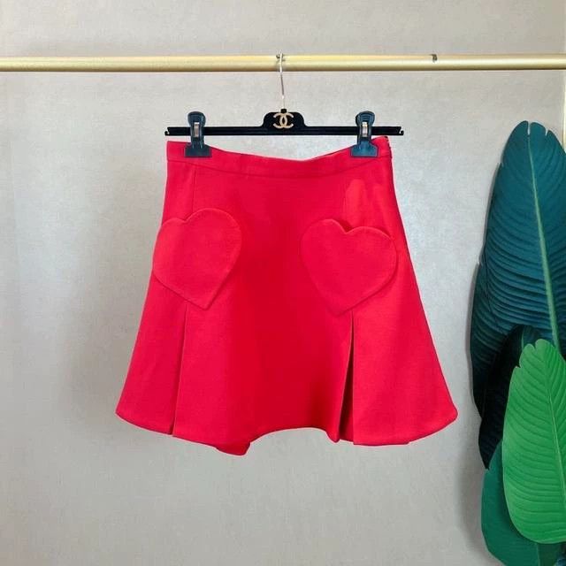 Dior Dior Red peach heart pocket decorated short skirt Size 25" / US 0 / IT 36 - 1 Thumbnail