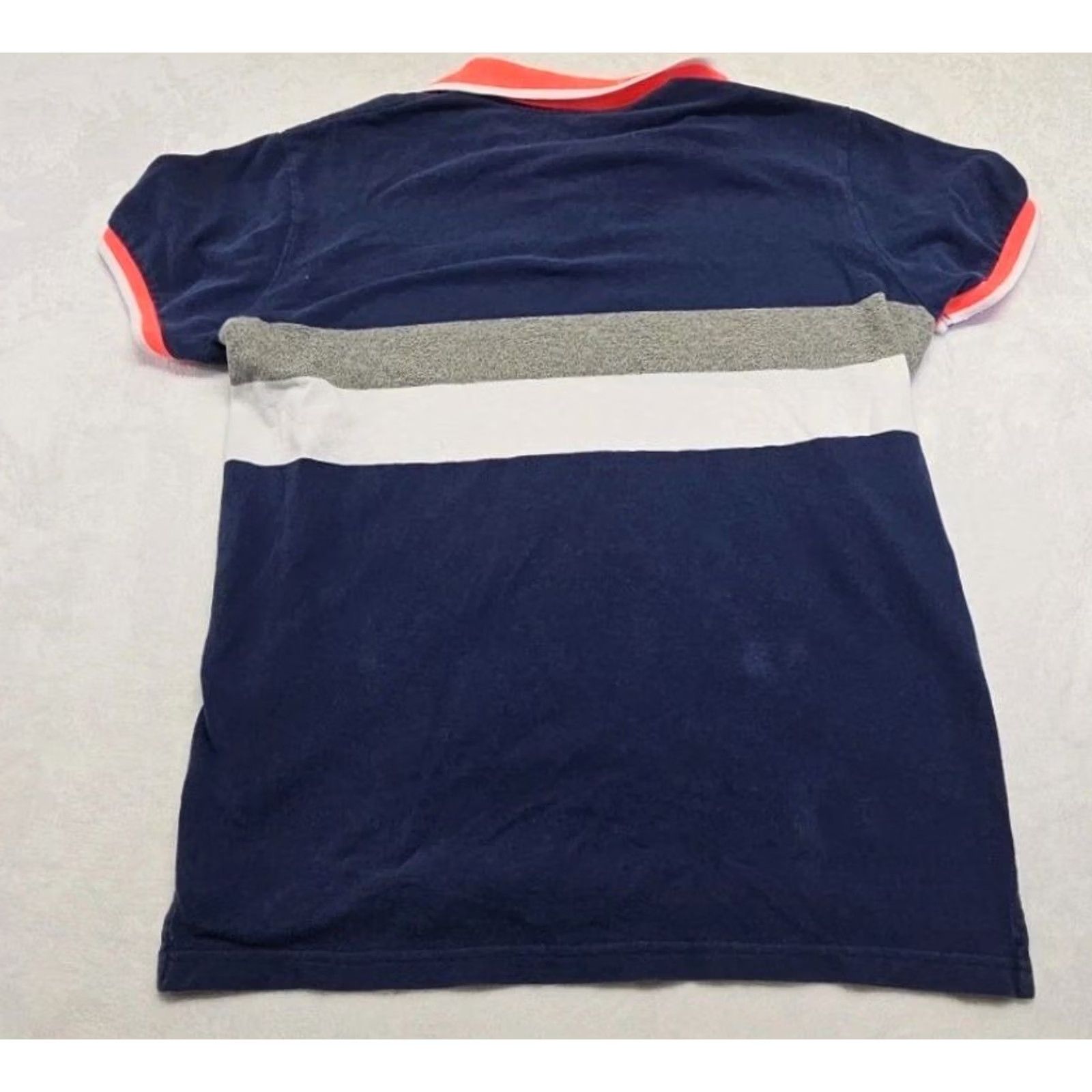 American Eagle Outfitters American Eagle Polo Shirt Mens M Navy Orange Stripe Classic Fit Cotton Preppy Size US M / EU 48-50 / 2 - 7 Thumbnail
