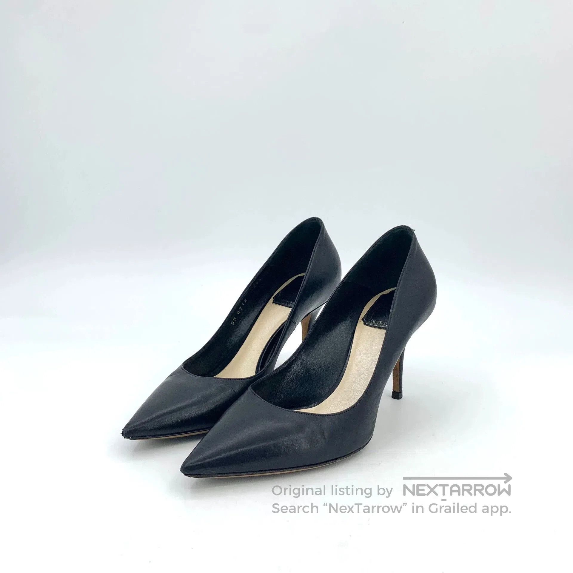 Dior Dior Black Leather Pointed Heels. Size US 5.5 / EU 38 - 1 Thumbnail